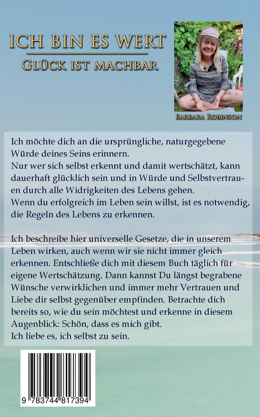 Rückseitencover Ich bin es wert