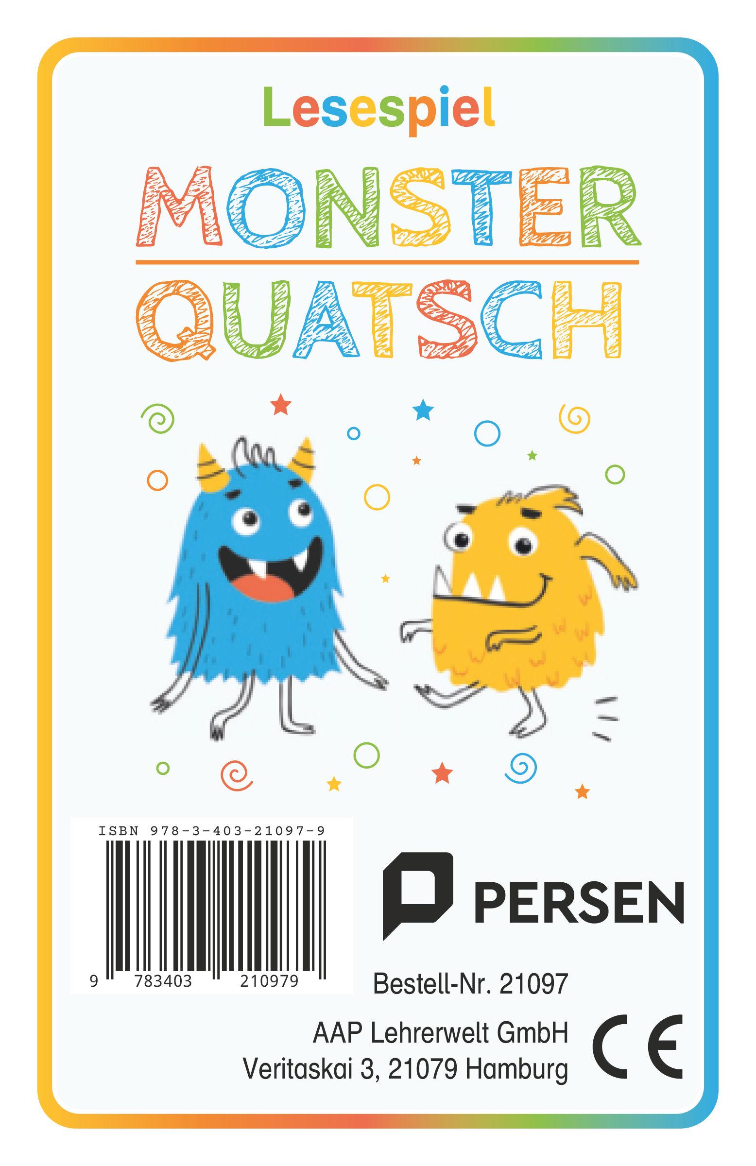 Vorderes Coverbild Lesespiel Monster-Quatsch