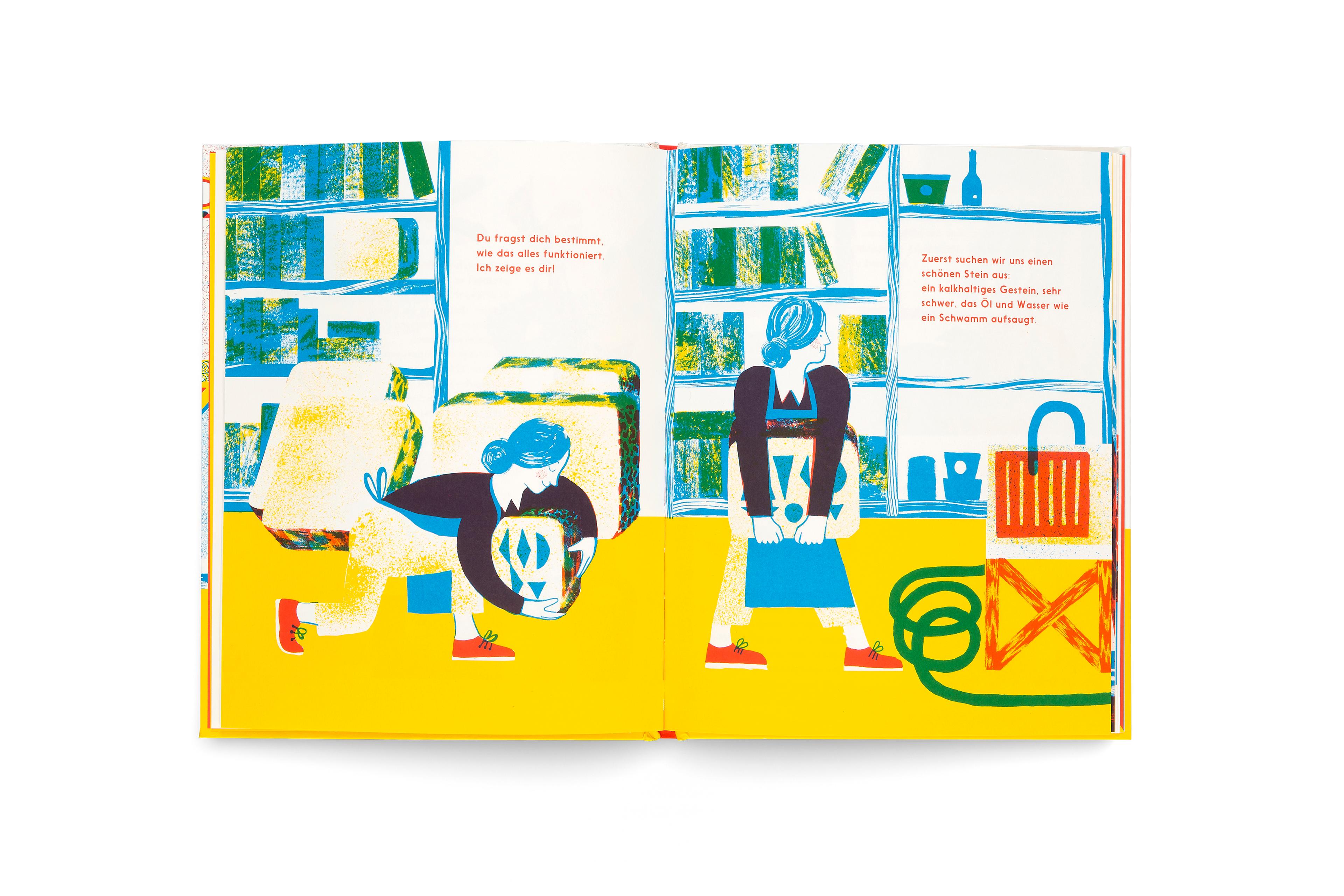 Beispielinhalt (Bild) Die Lithografin - Ein kunstvolles Bilderbuch über die Magie des Drucks für Kinder ab 6 Jahren