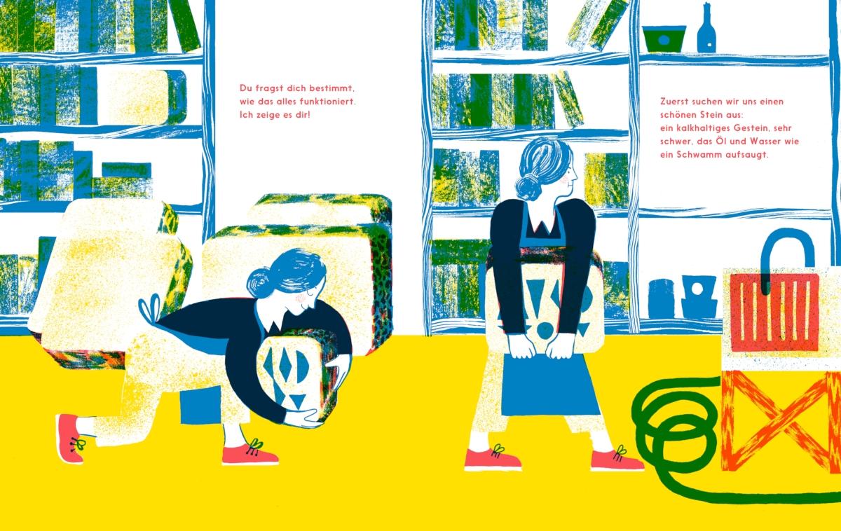 Beispielinhalt (Bild) Die Lithografin - Ein kunstvolles Bilderbuch über die Magie des Drucks für Kinder ab 6 Jahren