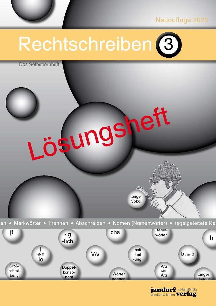 Vorderes Coverbild Rechtschreiben 3 (Lösungsheft)