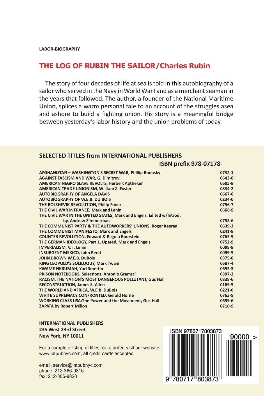 Rückseitencover The Log of Rubin the Sailor