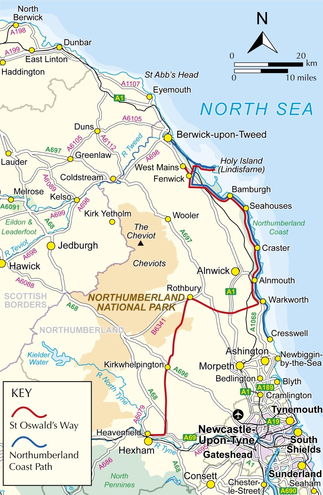 Beispielinhalt (Bild) Walking St Oswald and #039;s Way and Northumberland Coast Path