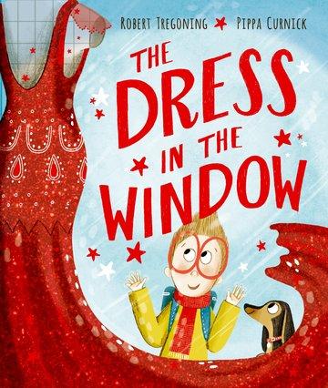 Vorderes Coverbild The Dress in the Window - A joyful LGBTQ+ picture book about self-expression, identity and finding the courage to be yourself