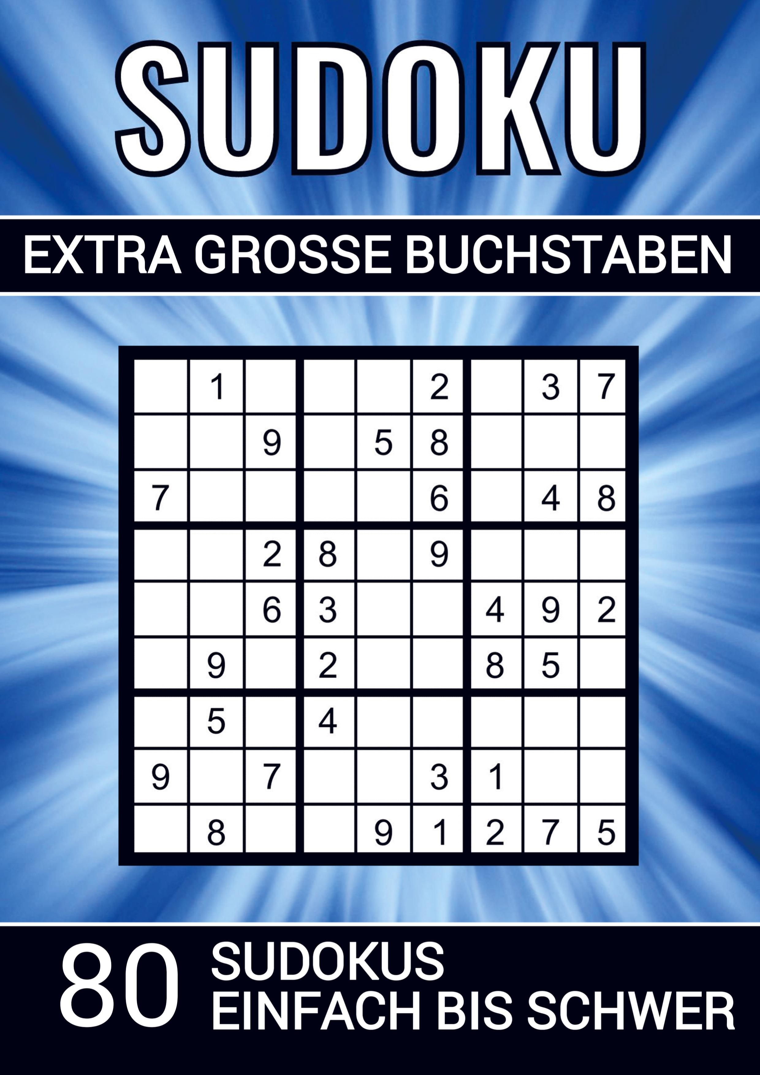 Vorderes Coverbild Sudoku extra grosse Buchstaben - 80 Sudokus einfach bis schwer
