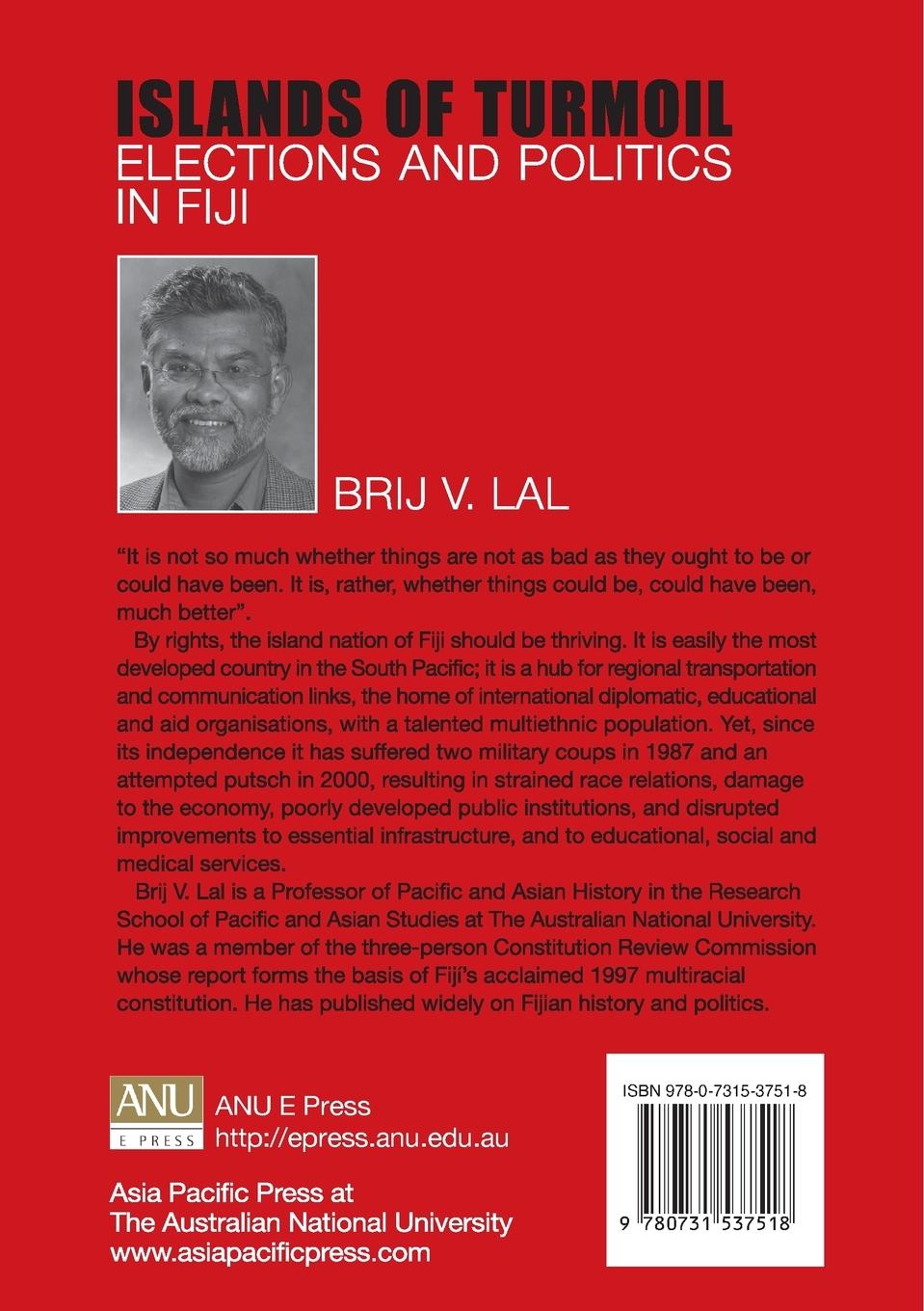 Rückseitencover Islands of Turmoil: Elections and Politics in Fiji