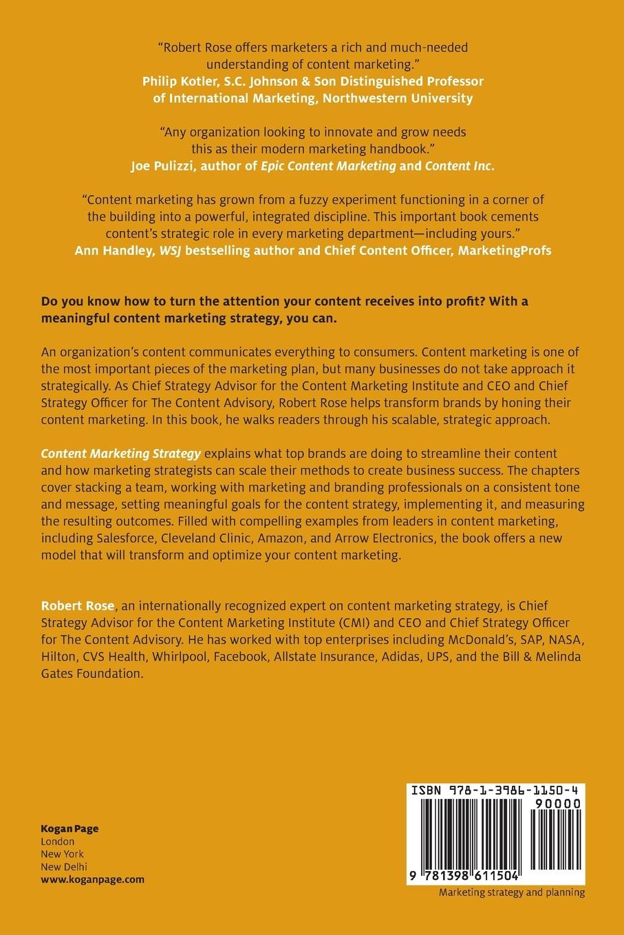 Rückseitencover Content Marketing Strategy