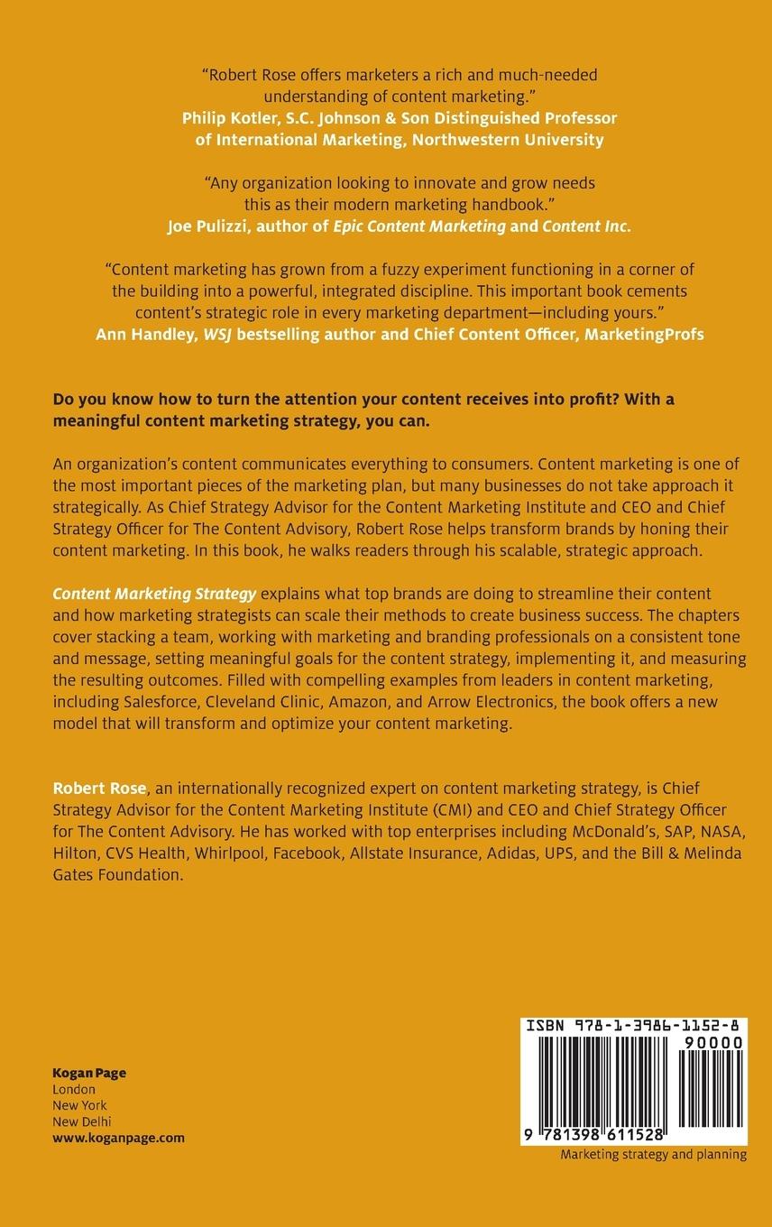 Rückseitencover Content Marketing Strategy