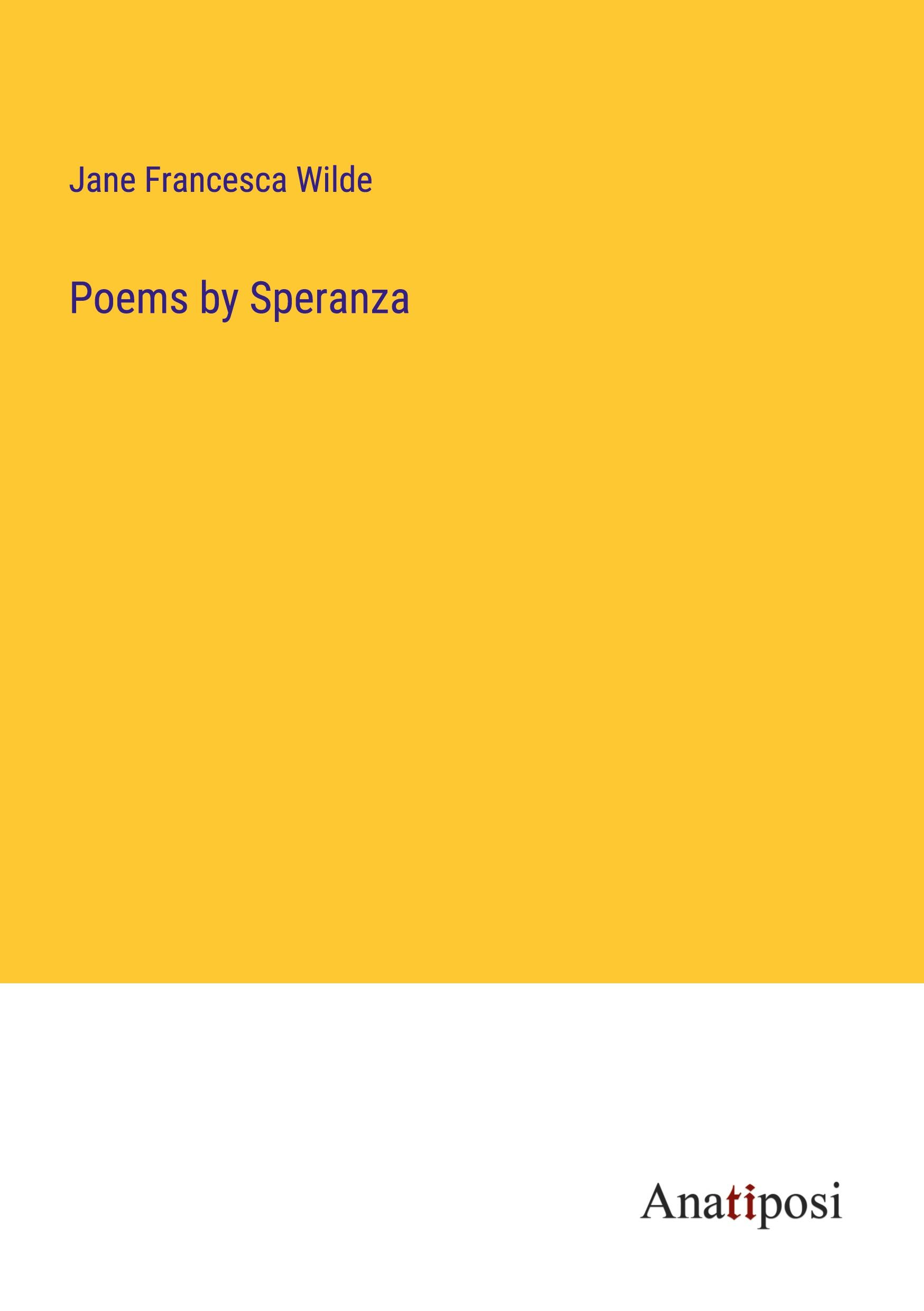 Vorderes Coverbild Poems by Speranza