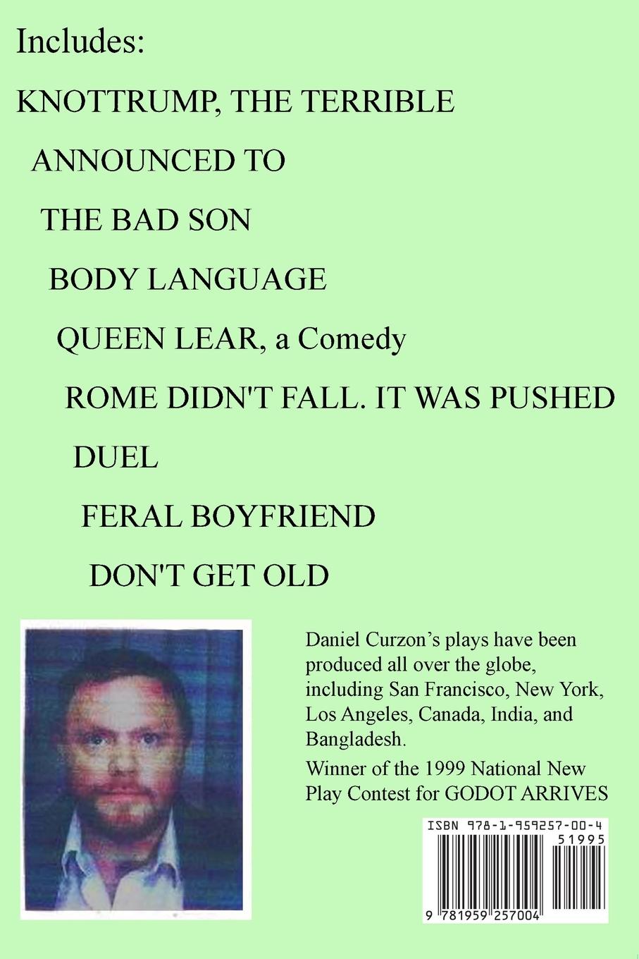 Rückseitencover Collected Plays of Daniel Curzon -- Volume XIV (2020-2022)