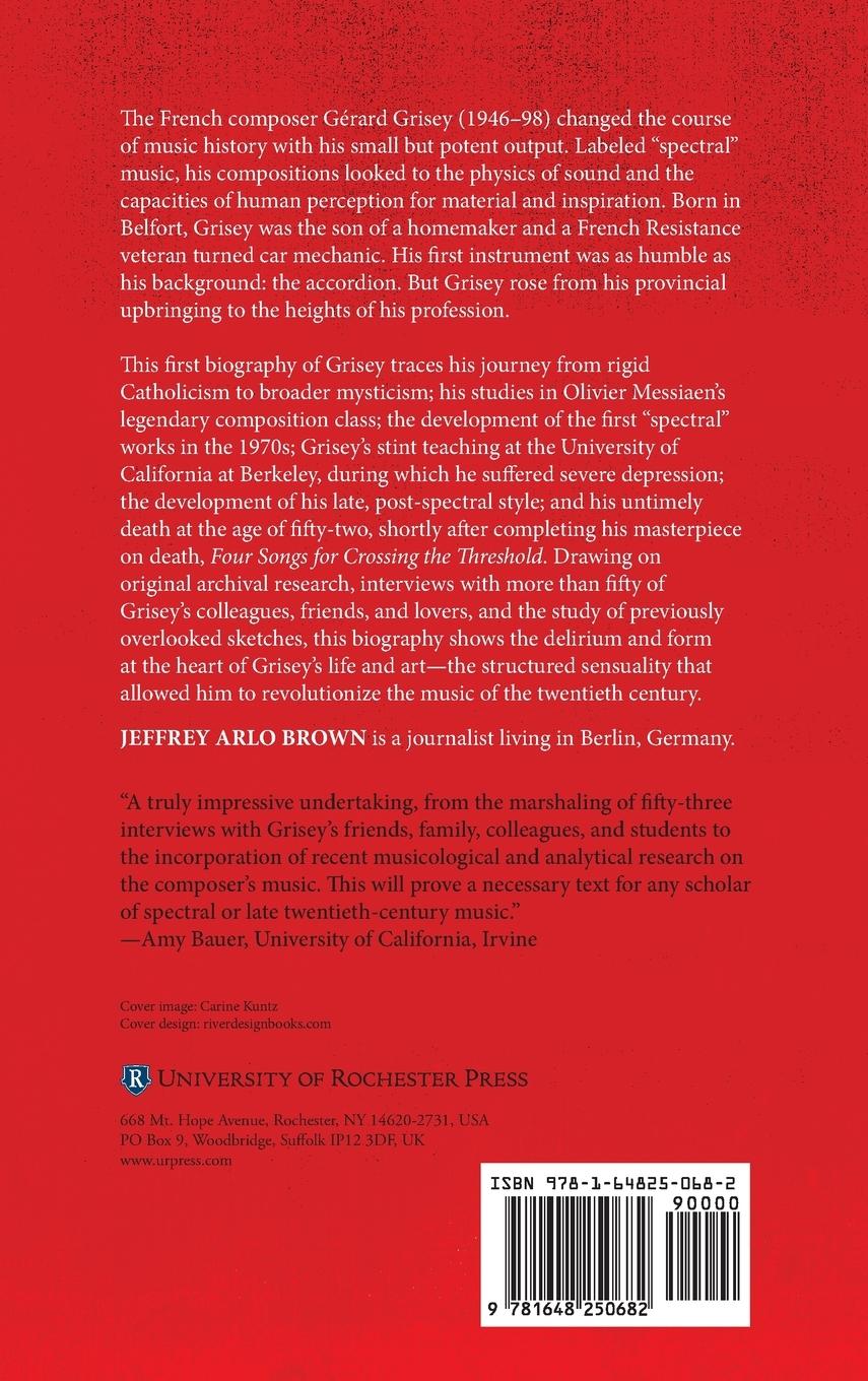 Rückseitencover Life and Music of Gérard Grisey