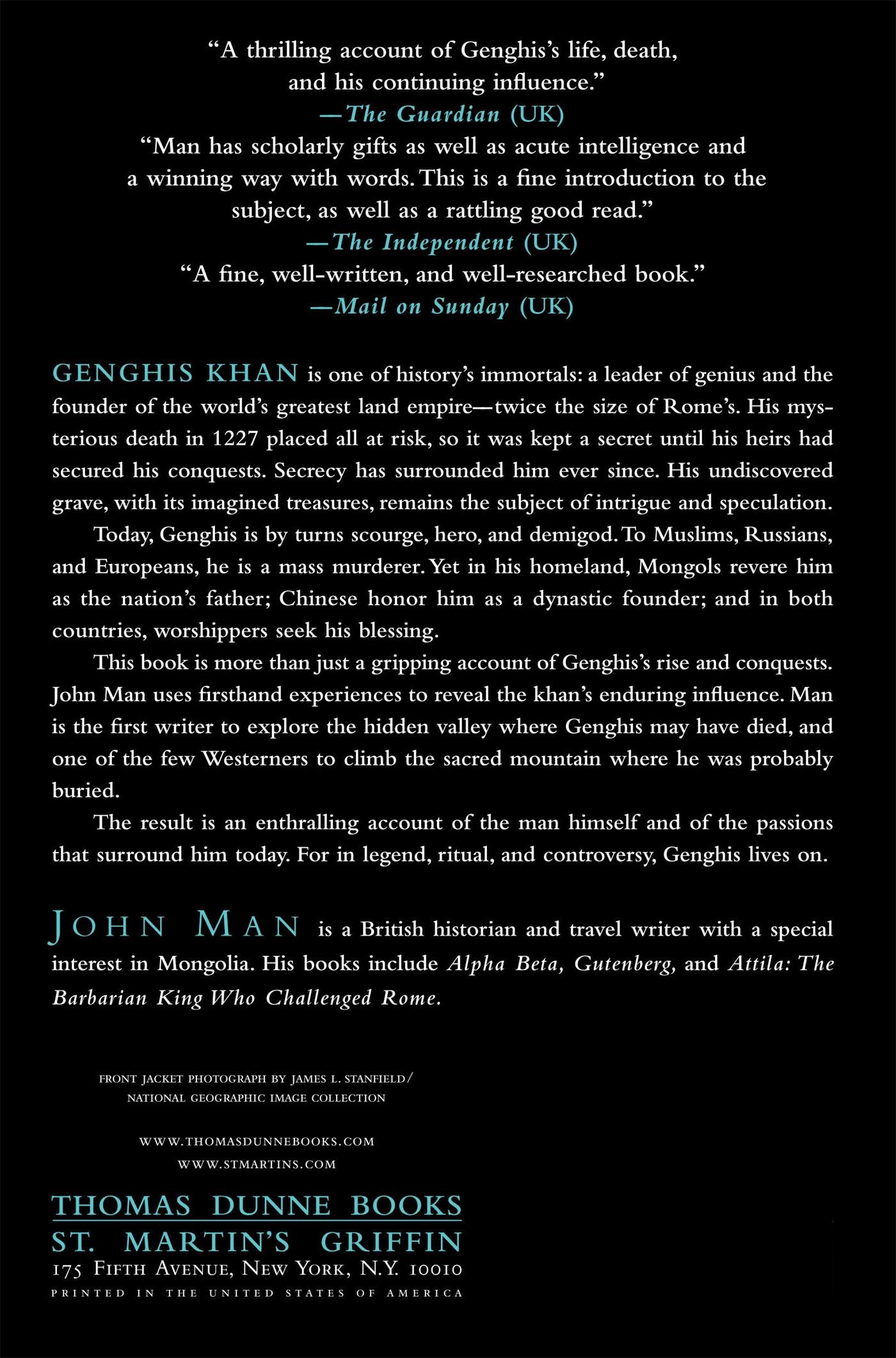 Rückseitencover Genghis Khan