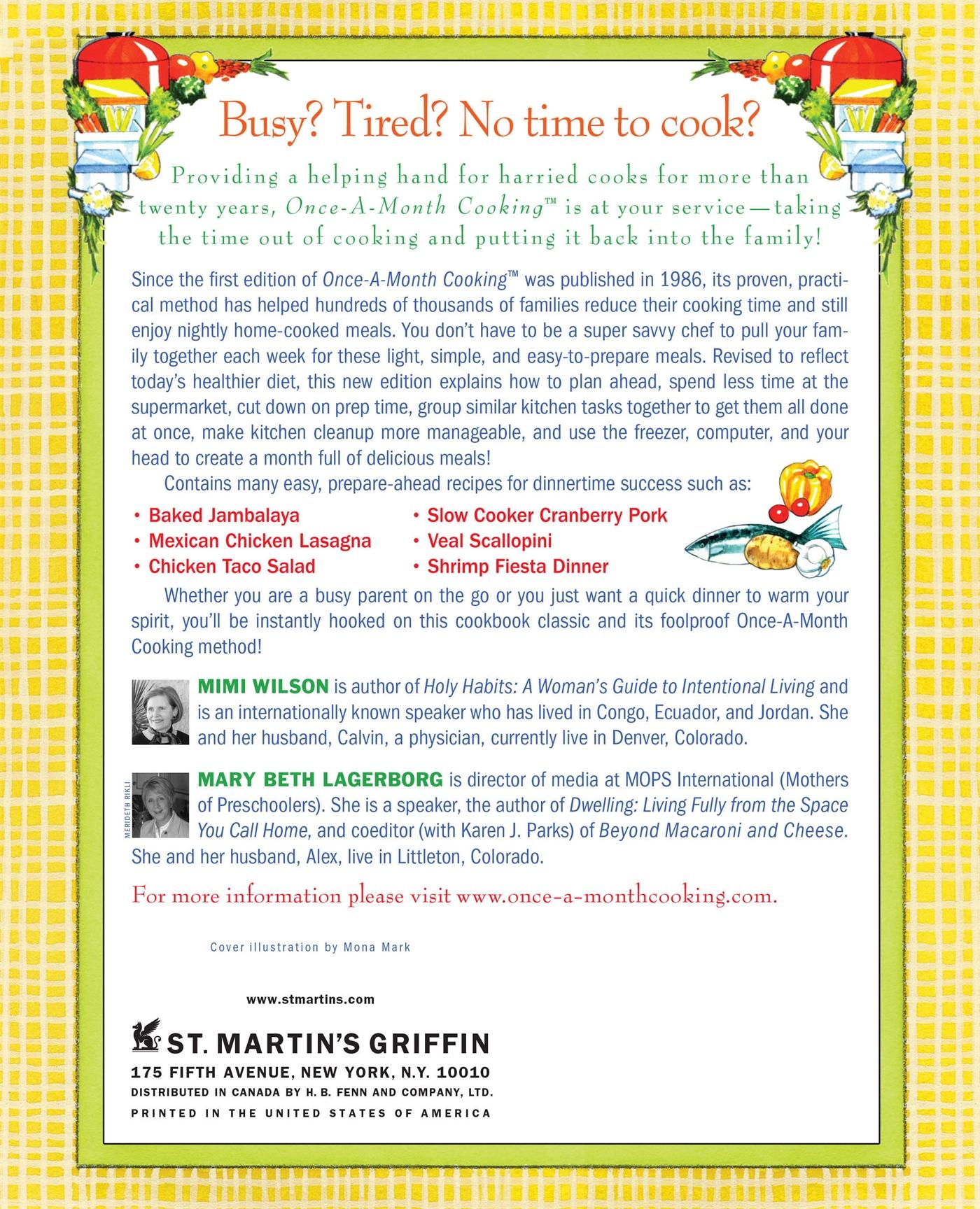 Rückseitencover Once-a-Month Cooking
