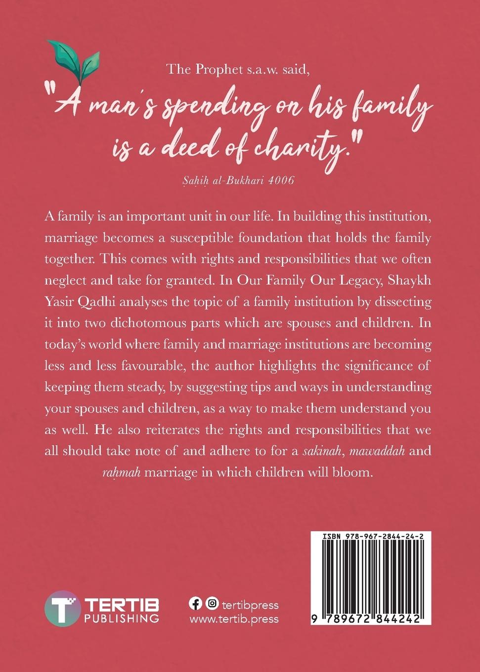 Rückseitencover Our Family Our Legacy