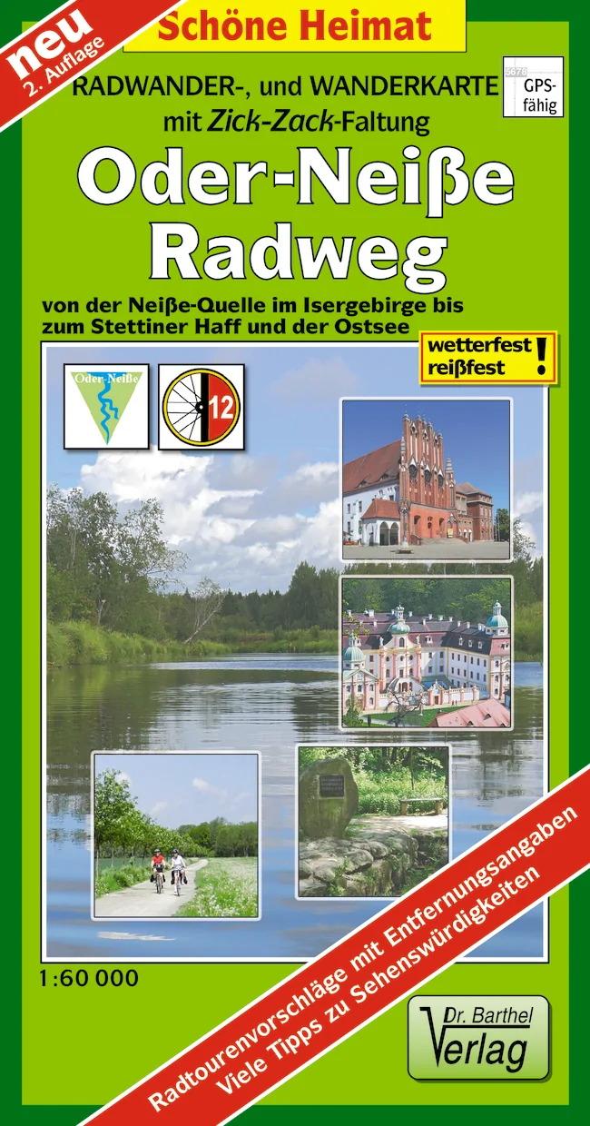 Vorderes Coverbild Radwander- und Wanderkarte Oder-Neiße-Radweg