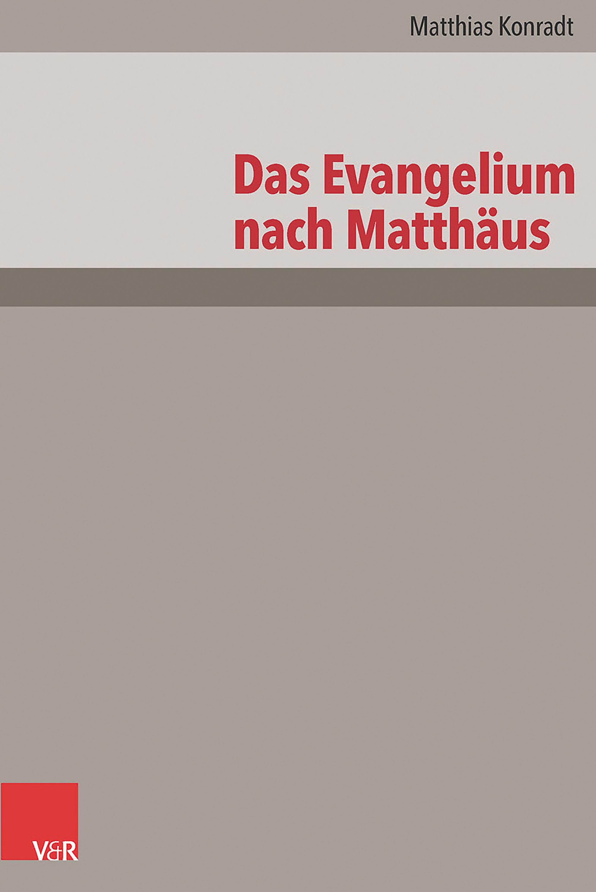 Vorderes Coverbild Das Evangelium nach Matthäus