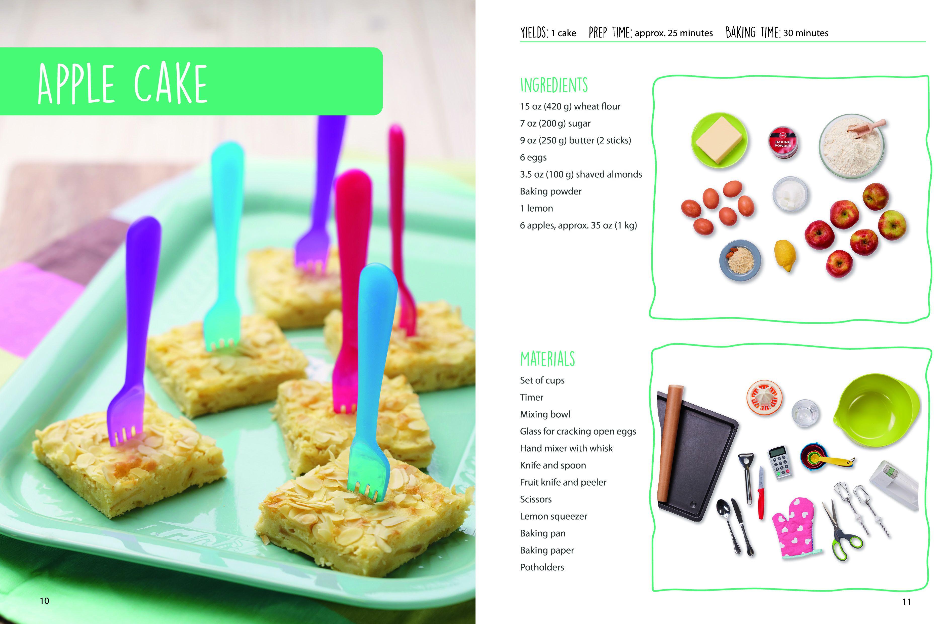 Beispielinhalt (Bild) Kids Easy Cup Cookbook: Baking with Kids (Part 1), Baking box set incl. 5 colorful measuring cups