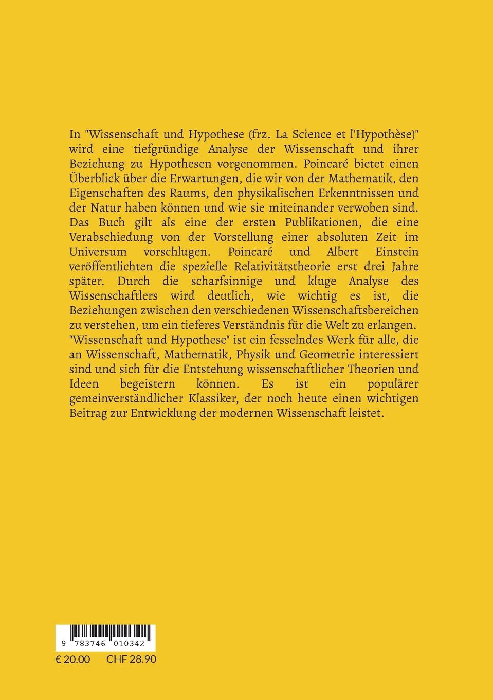 Rückseitencover Wissenschaft und Hypothese
