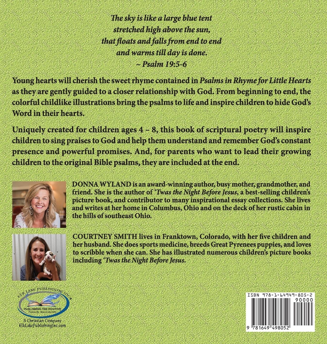 Rückseitencover Psalms in Rhyme for Little Hearts