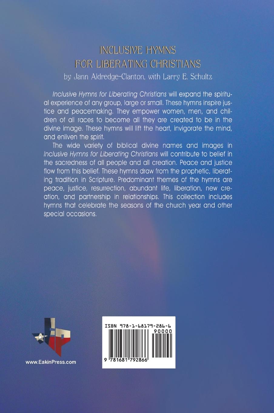 Rückseitencover Inclusive Hymns For Liberating Christians