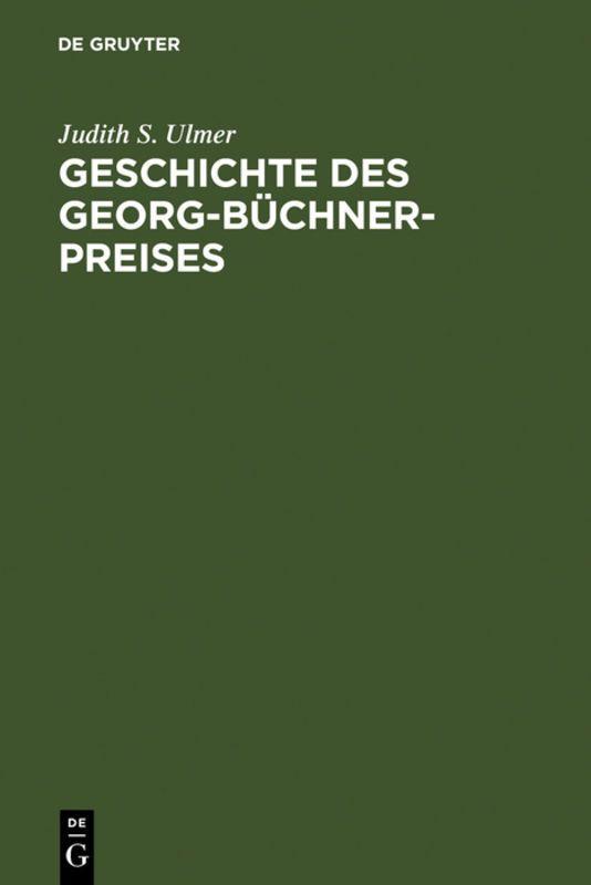 Vorderes Coverbild Geschichte des Georg-Büchner-Preises