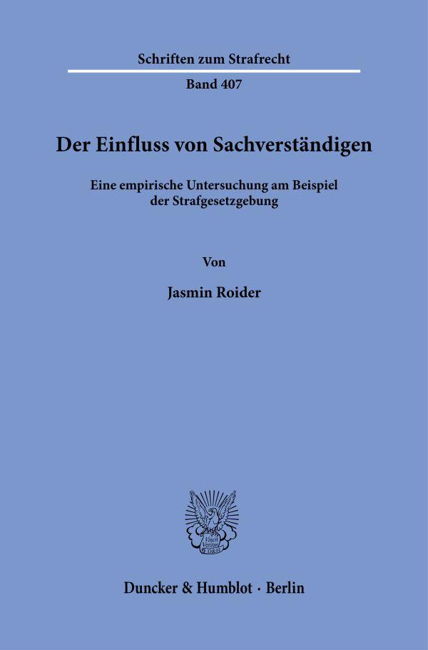 Vorderes Coverbild Der Einfluss von Sachverständigen.