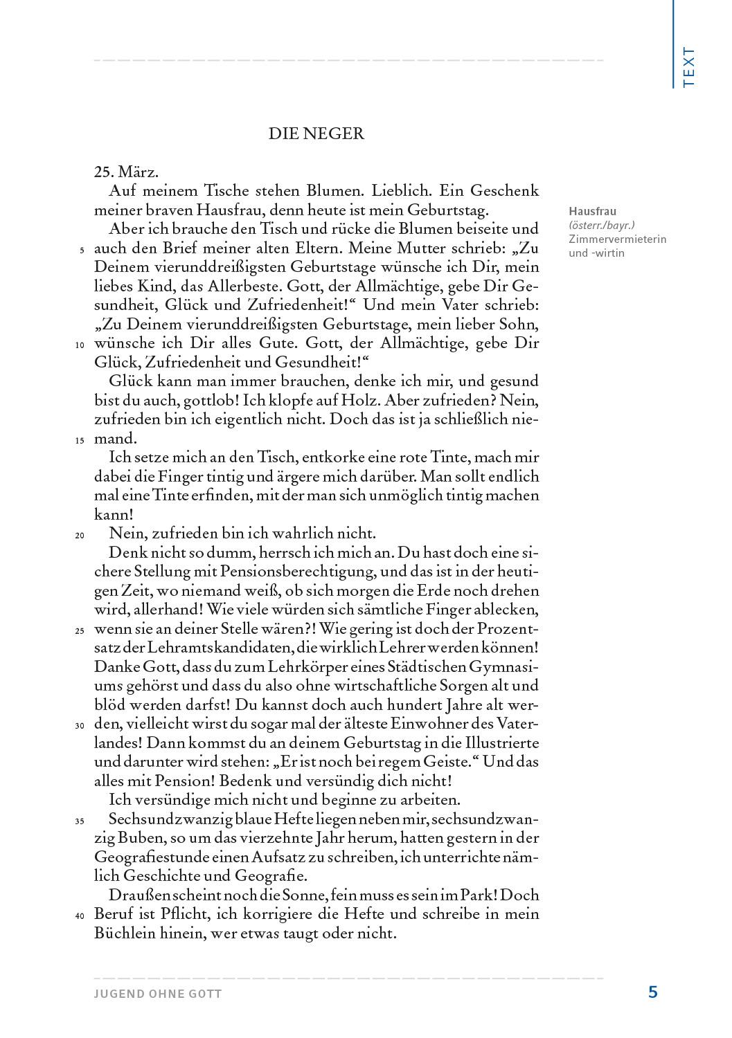 Beispielinhalt (Bild) Jugend ohne Gott