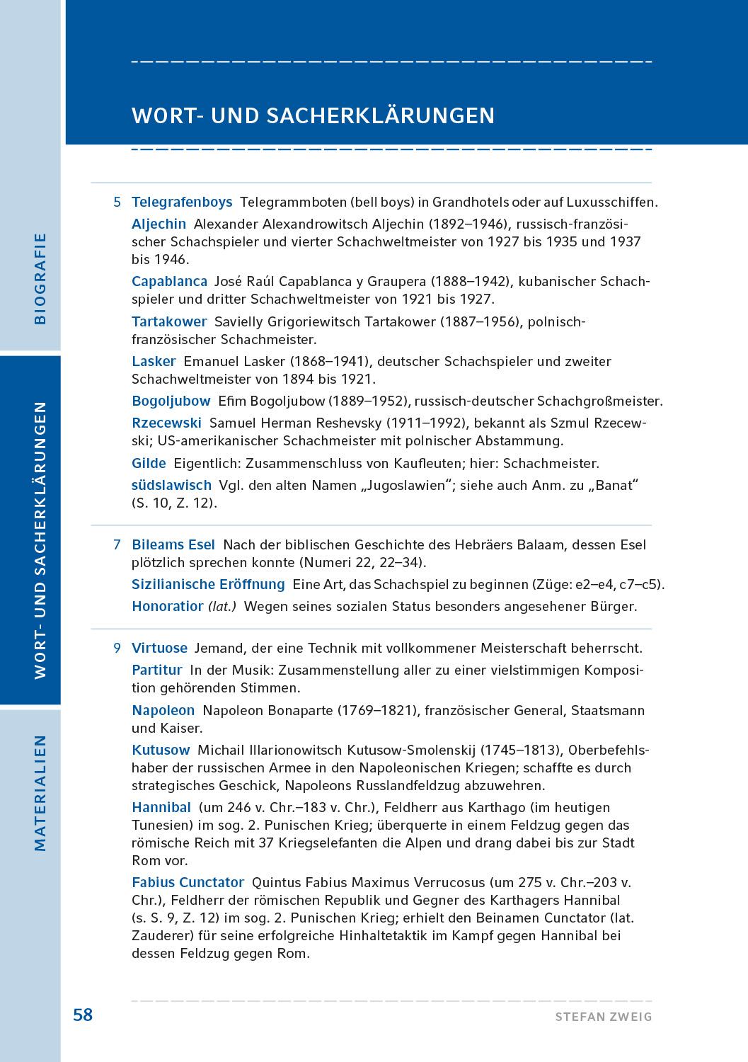 Beispielinhalt (Bild) Schachnovelle
