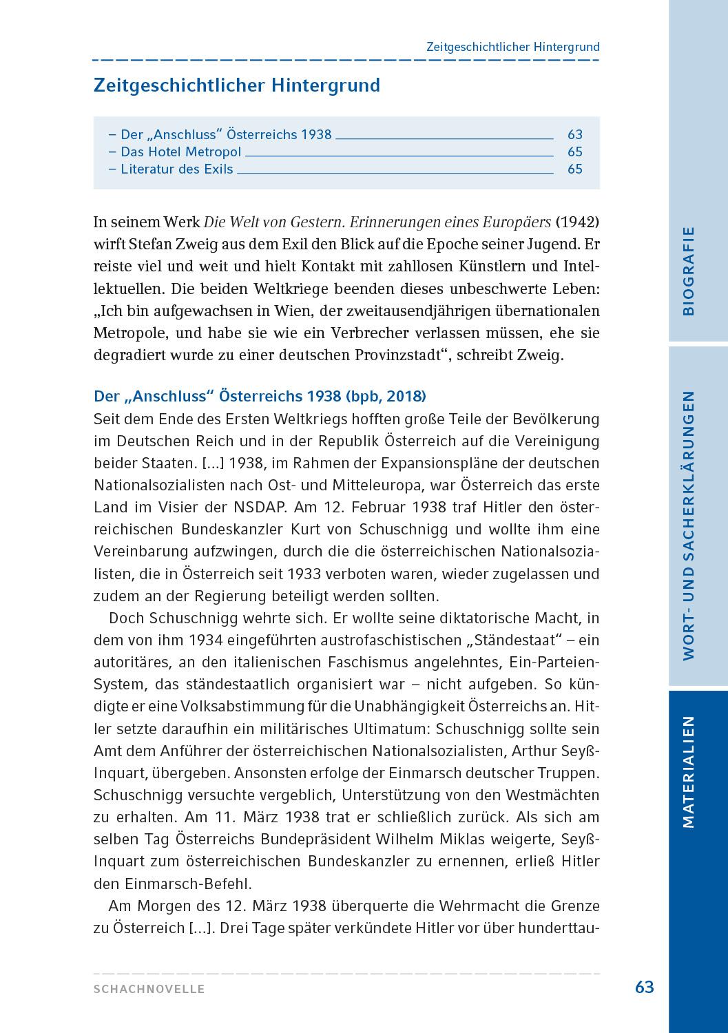 Beispielinhalt (Bild) Schachnovelle