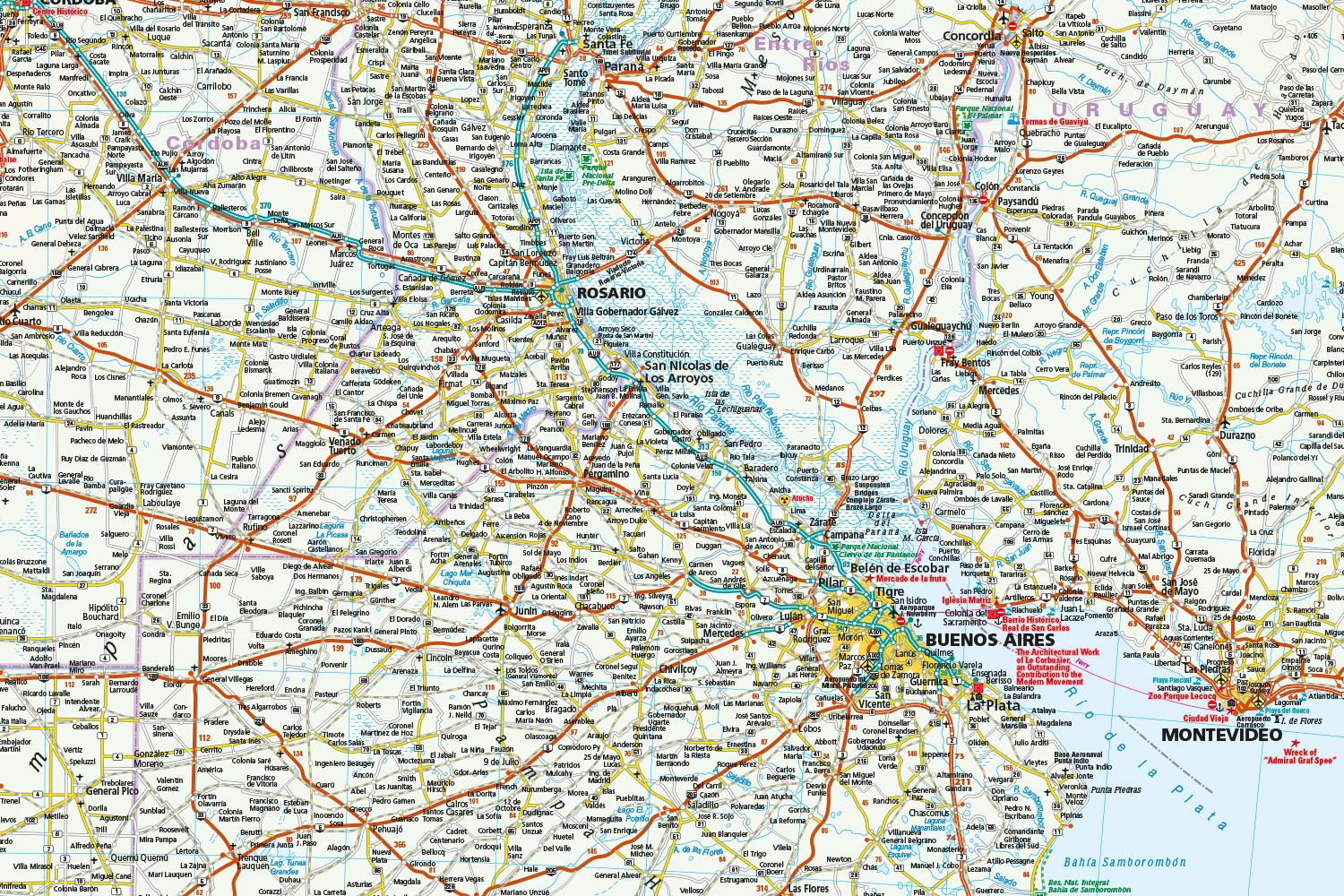 Beispielinhalt (Bild) Reise Know-How Landkarte Argentinien / Argentina (1:2.000.000)