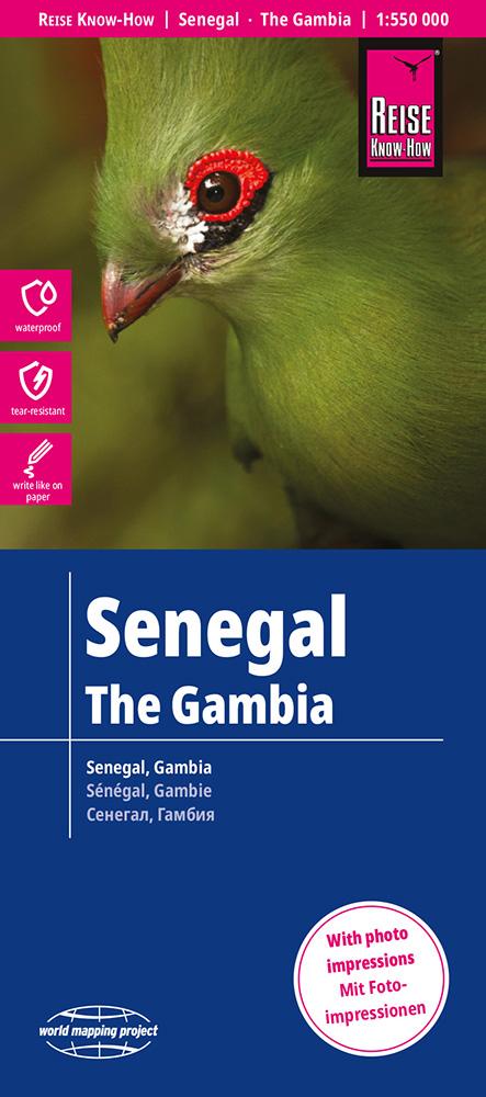 Vorderes Coverbild Reise Know-How Landkarte Senegal, Gambia 1 : 550 000