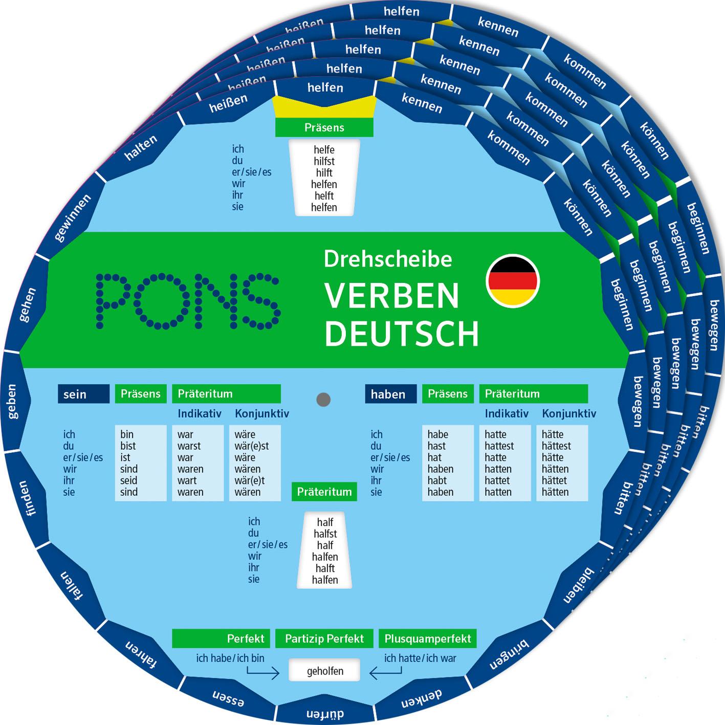 Vorderes Coverbild PONS Drehscheibe Verben Deutsch