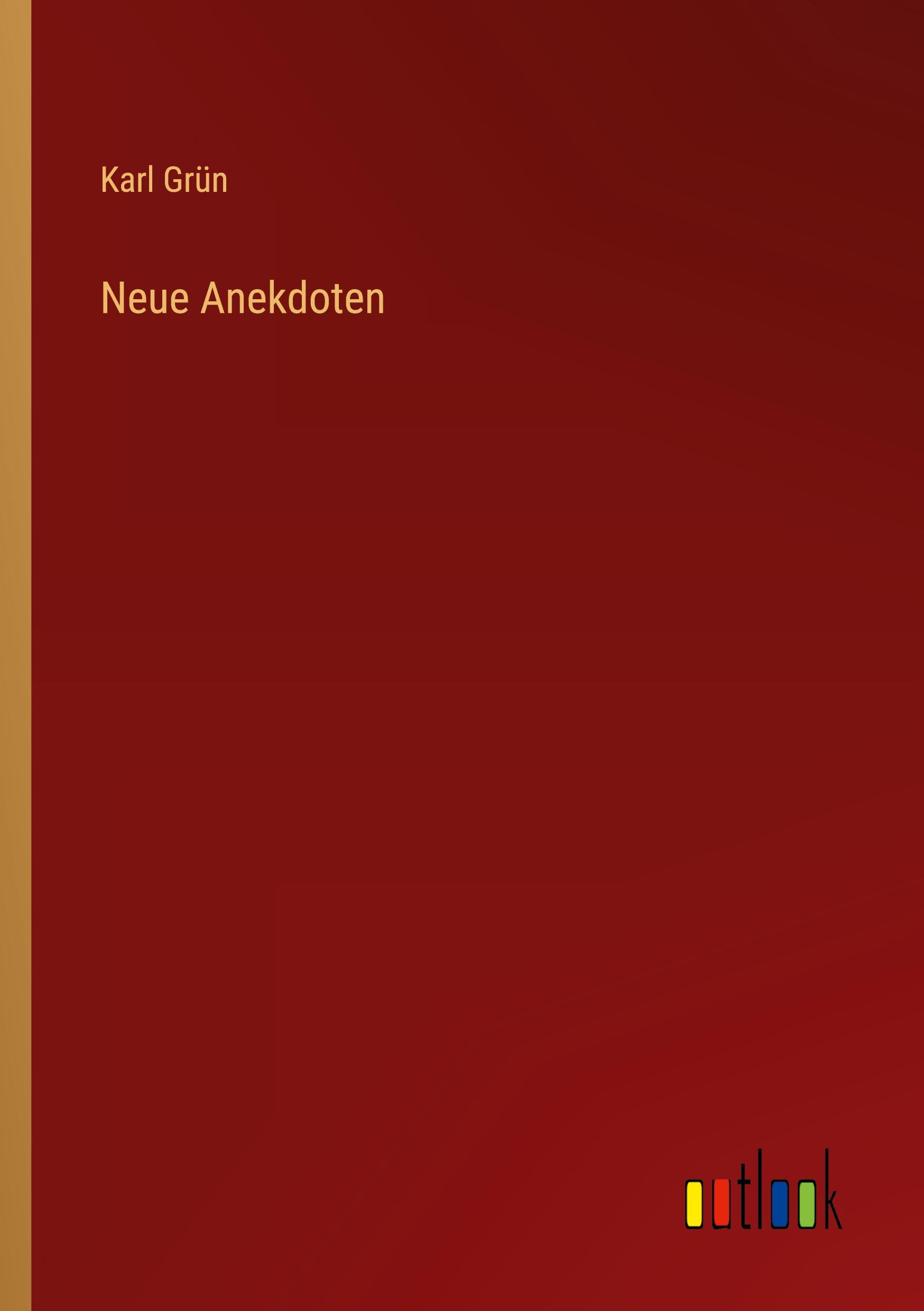 Vorderes Coverbild Neue Anekdoten