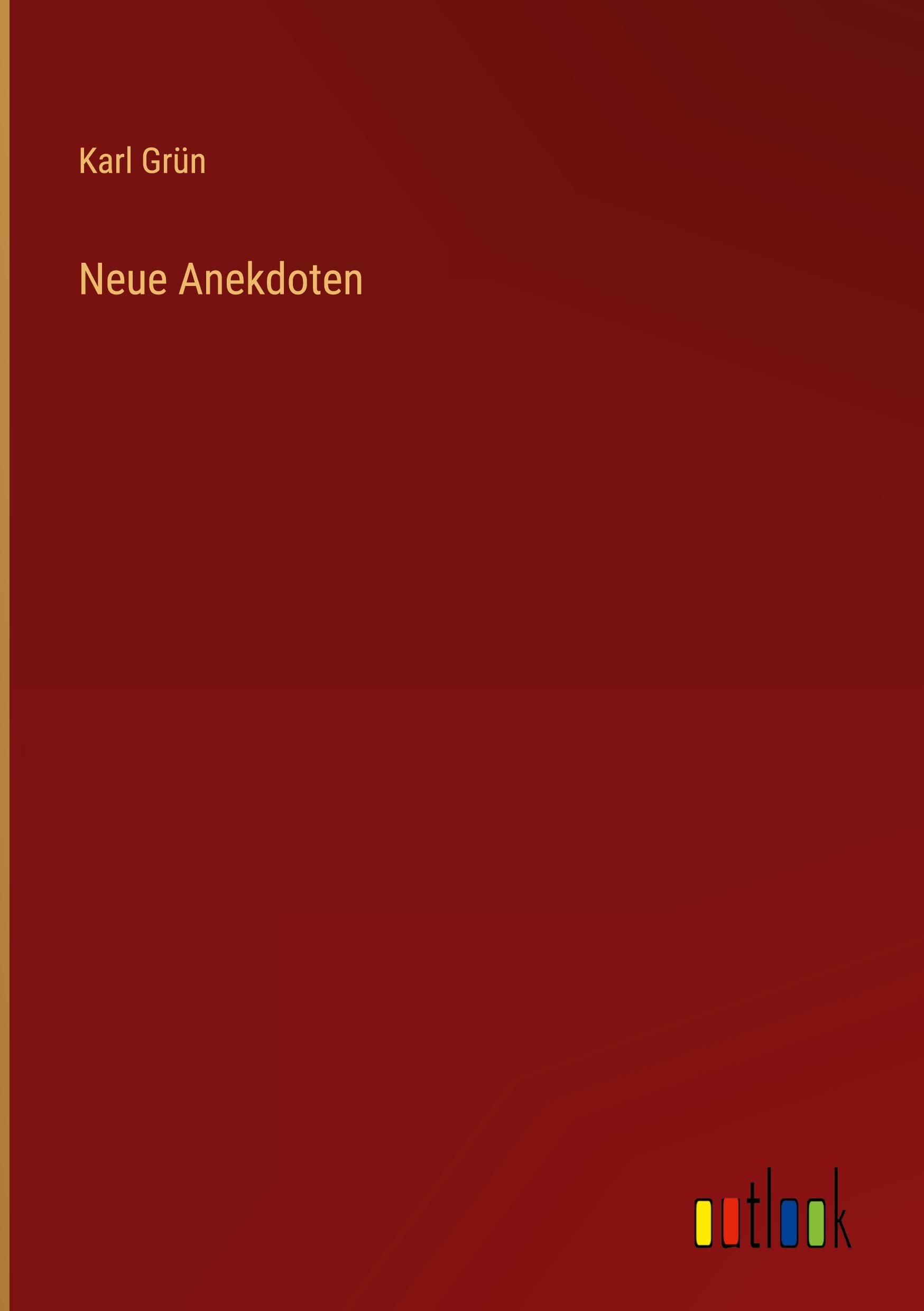 Vorderes Coverbild Neue Anekdoten