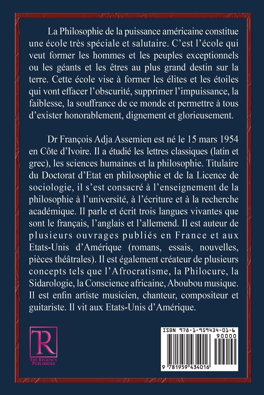 Rückseitencover La Philosophie De La Puissance Américaine