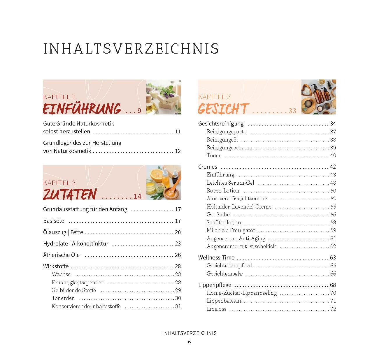 Beispielinhalt (Bild) Naturkosmetik selber machen