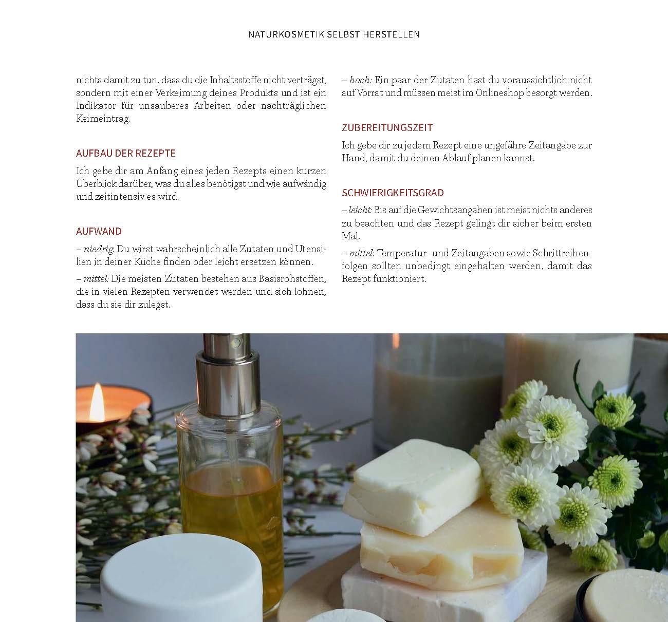 Beispielinhalt (Bild) Naturkosmetik selber machen