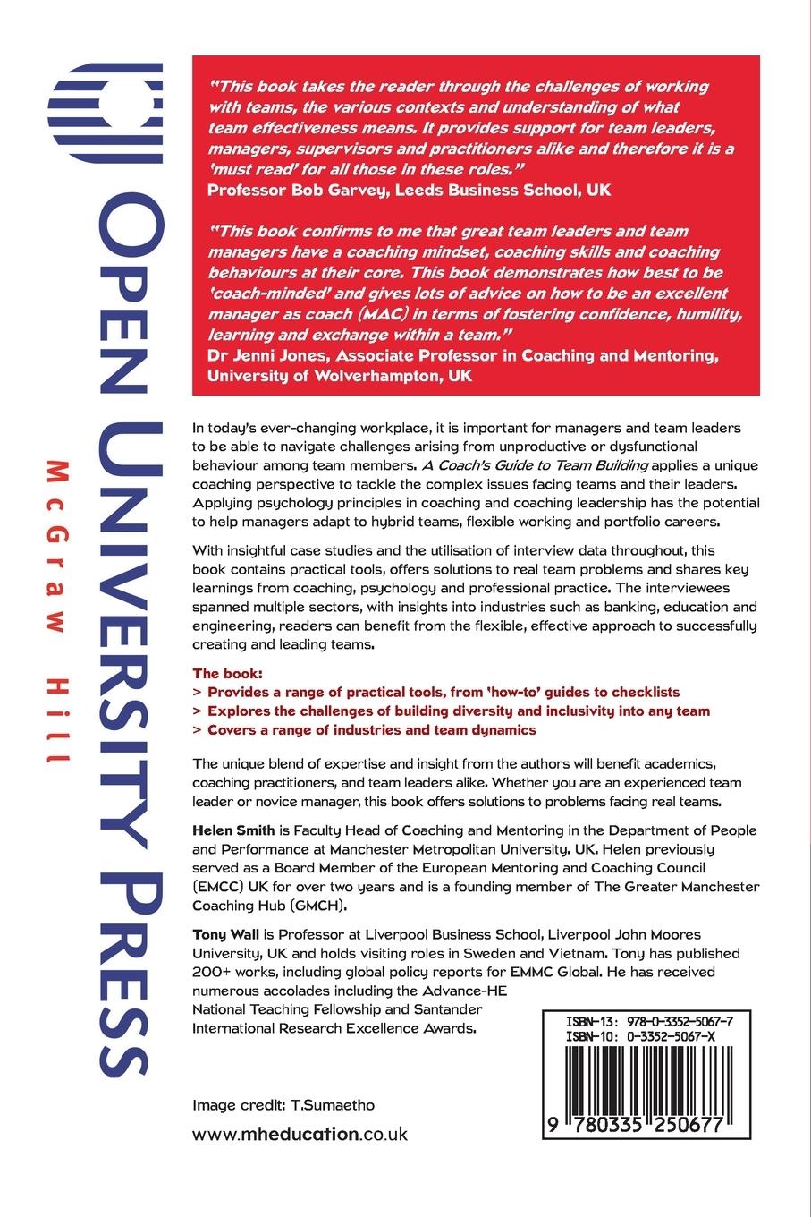 Rückseitencover A Coach's Guide to Team Building: Understanding Functions, Structure and Leadership