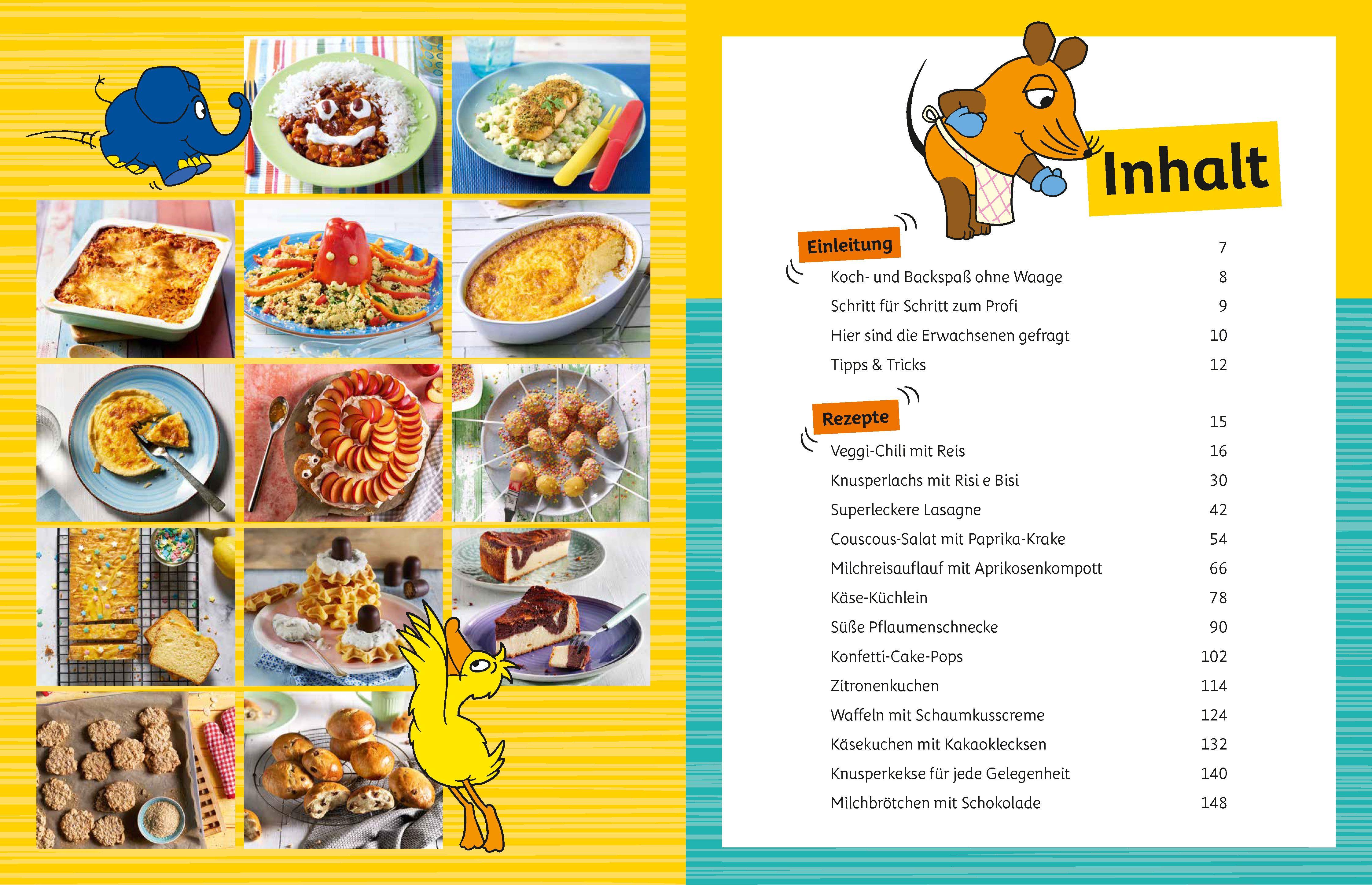 Beispielinhalt (Bild) Mit der Maus lecker kochen und backen