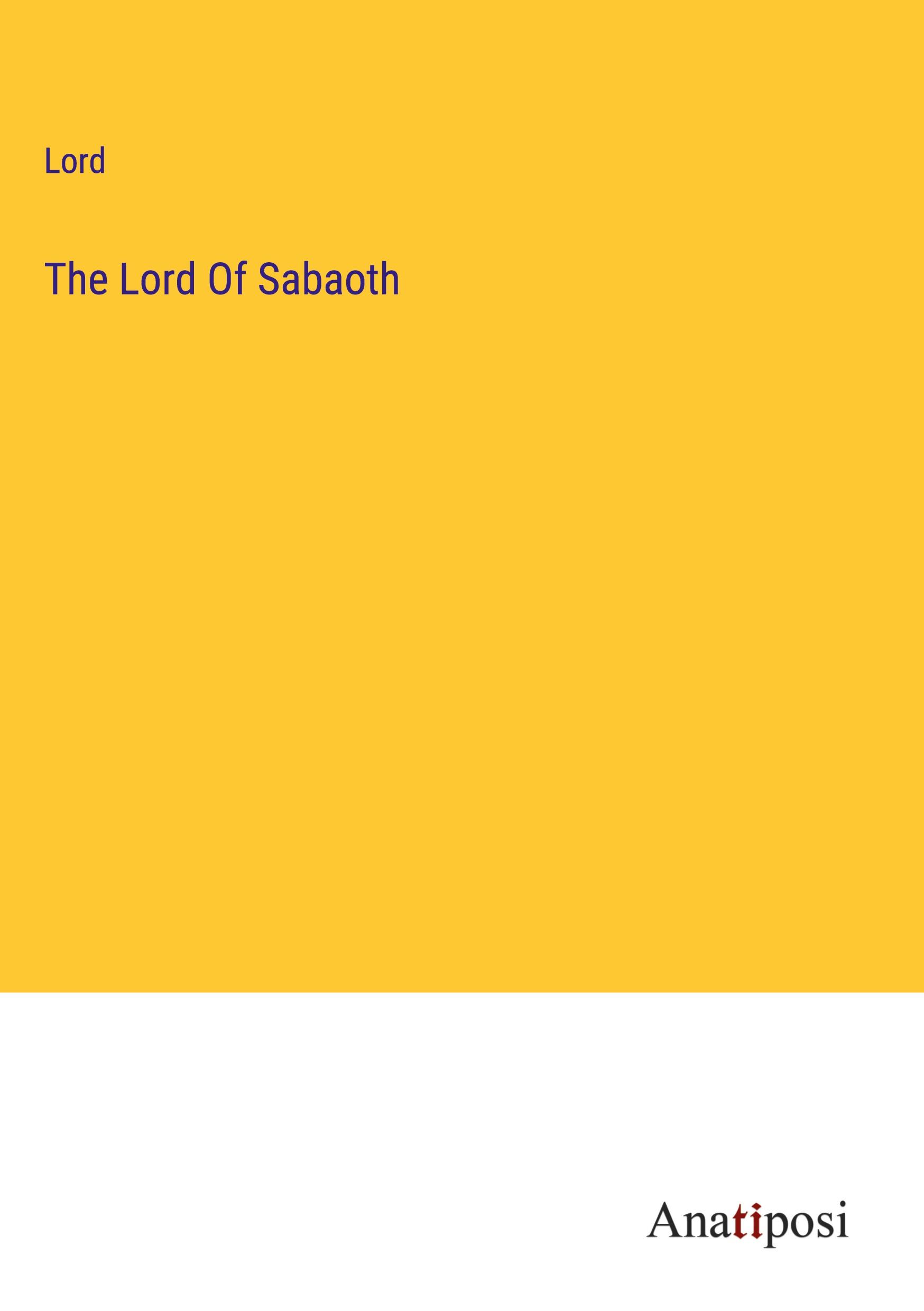 Vorderes Coverbild The Lord Of Sabaoth