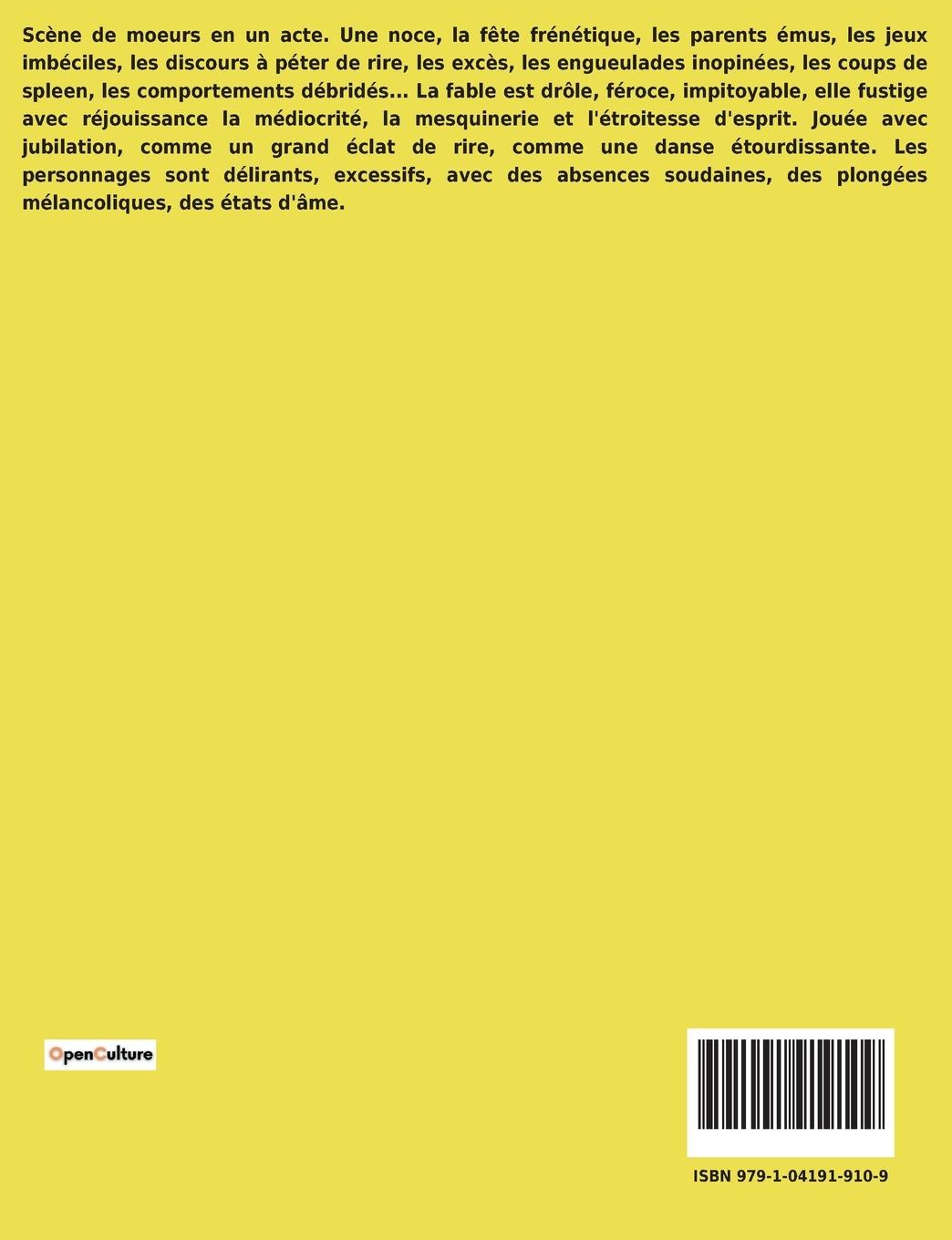 Rückseitencover Une noce