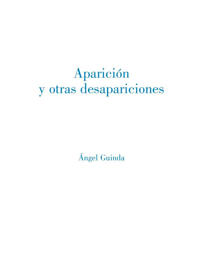 Vorderes Coverbild Aparición y otras desapariciones