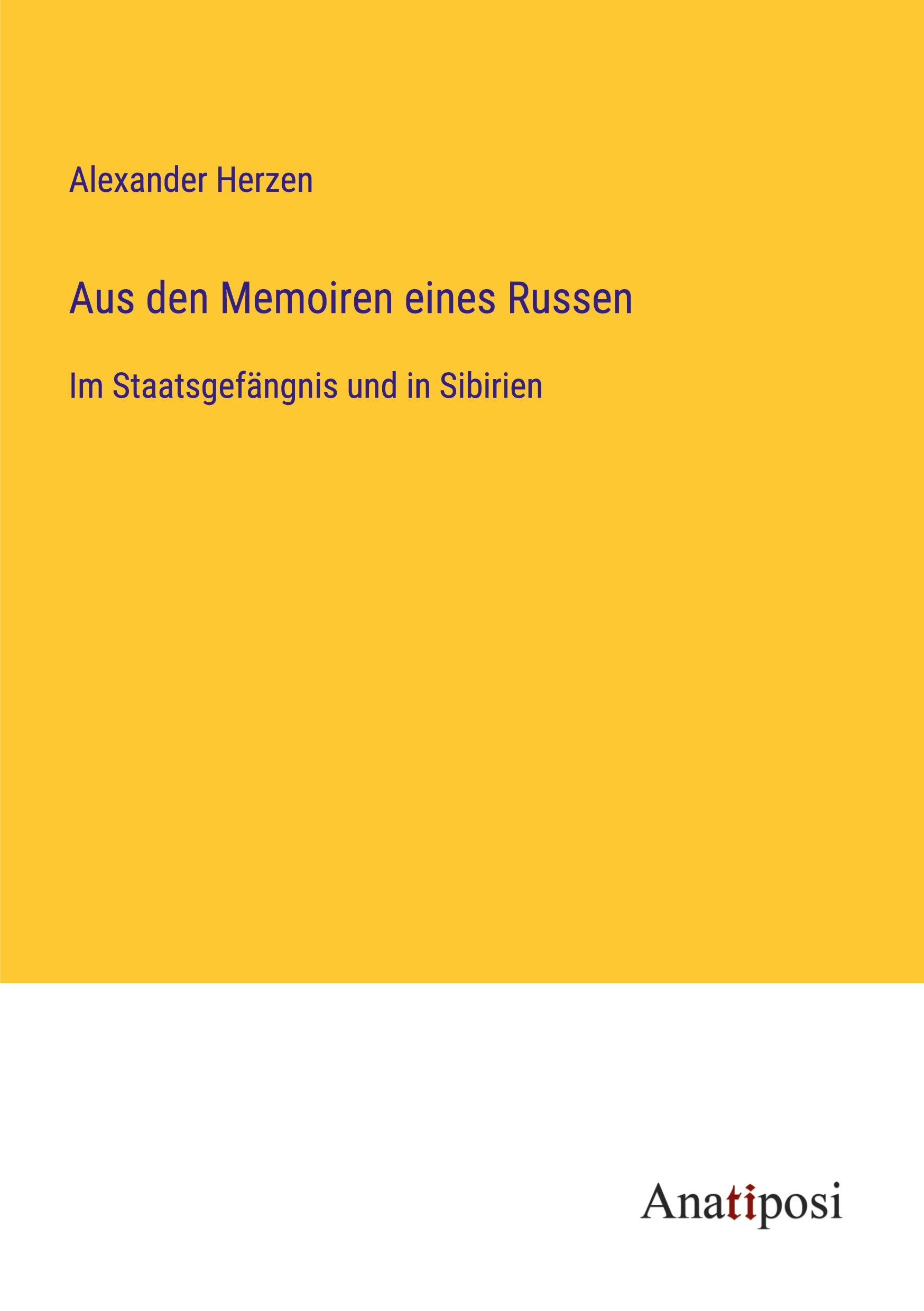 Vorderes Coverbild Aus den Memoiren eines Russen