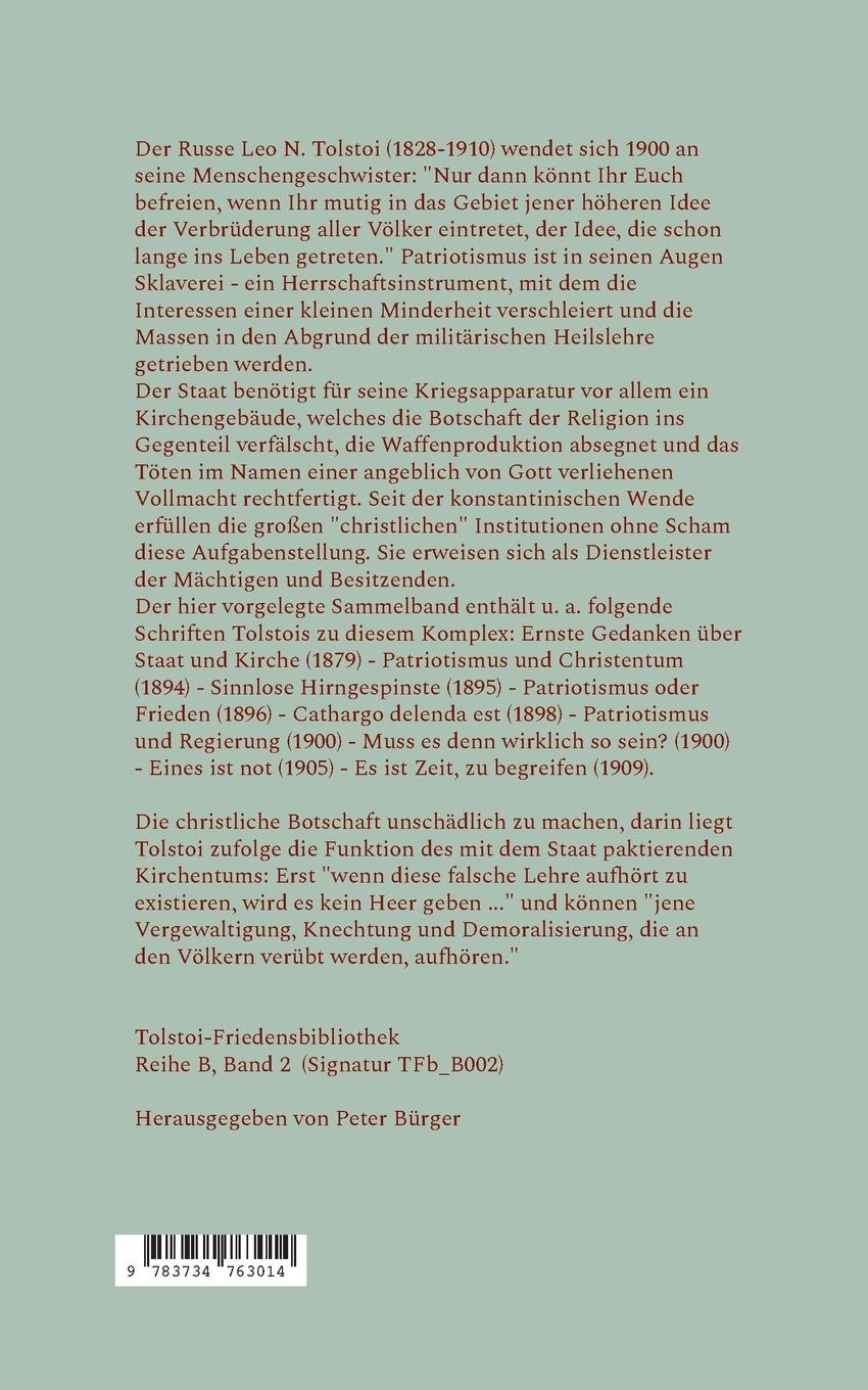 Rückseitencover Staat - Kirche - Krieg