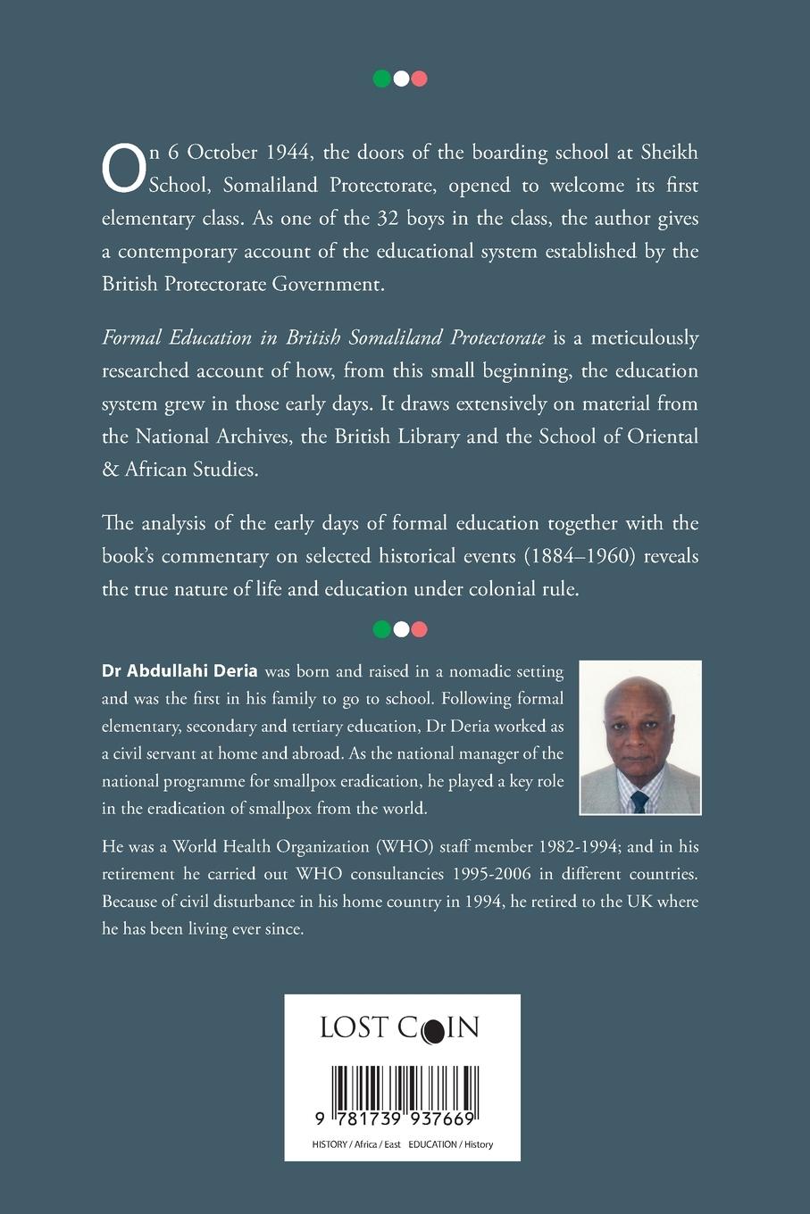 Rückseitencover A Brief History of Formal Education in British Somaliland Protectorate (1884-1960)