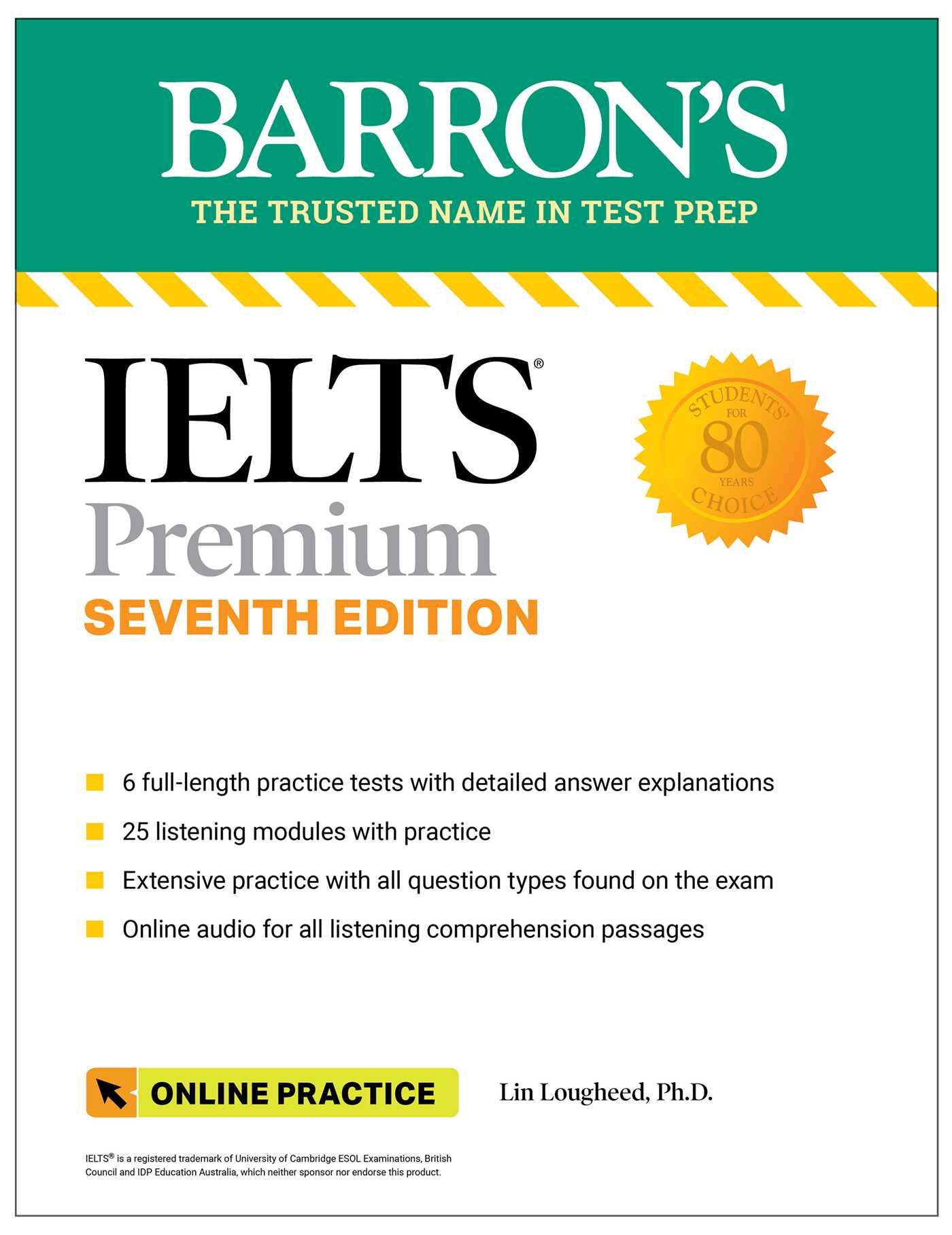 Vorderes Coverbild IELTS Premium: 6 Practice Tests + Comprehensive Review + Online Audio