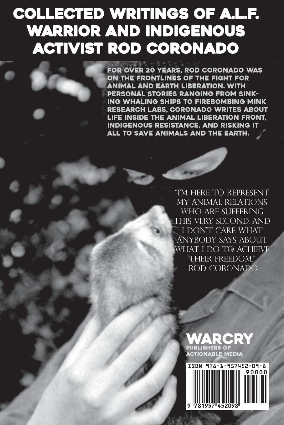 Rückseitencover Flaming Arrows: Writings of Animal Liberation Front (A.L.F.) Activist Rod Coronado