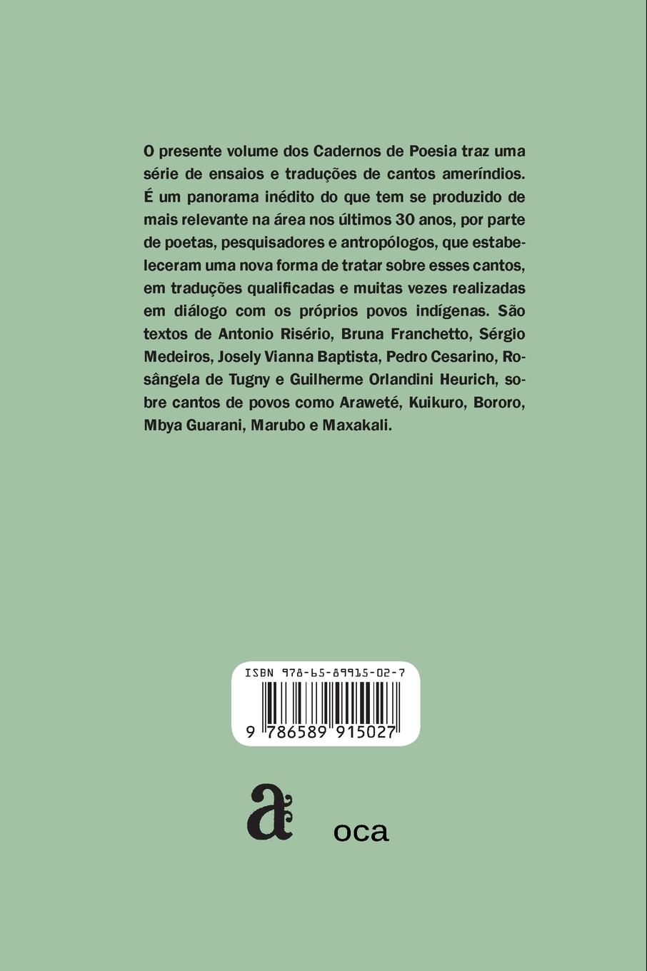 Rückseitencover Cantos Ameríndios
