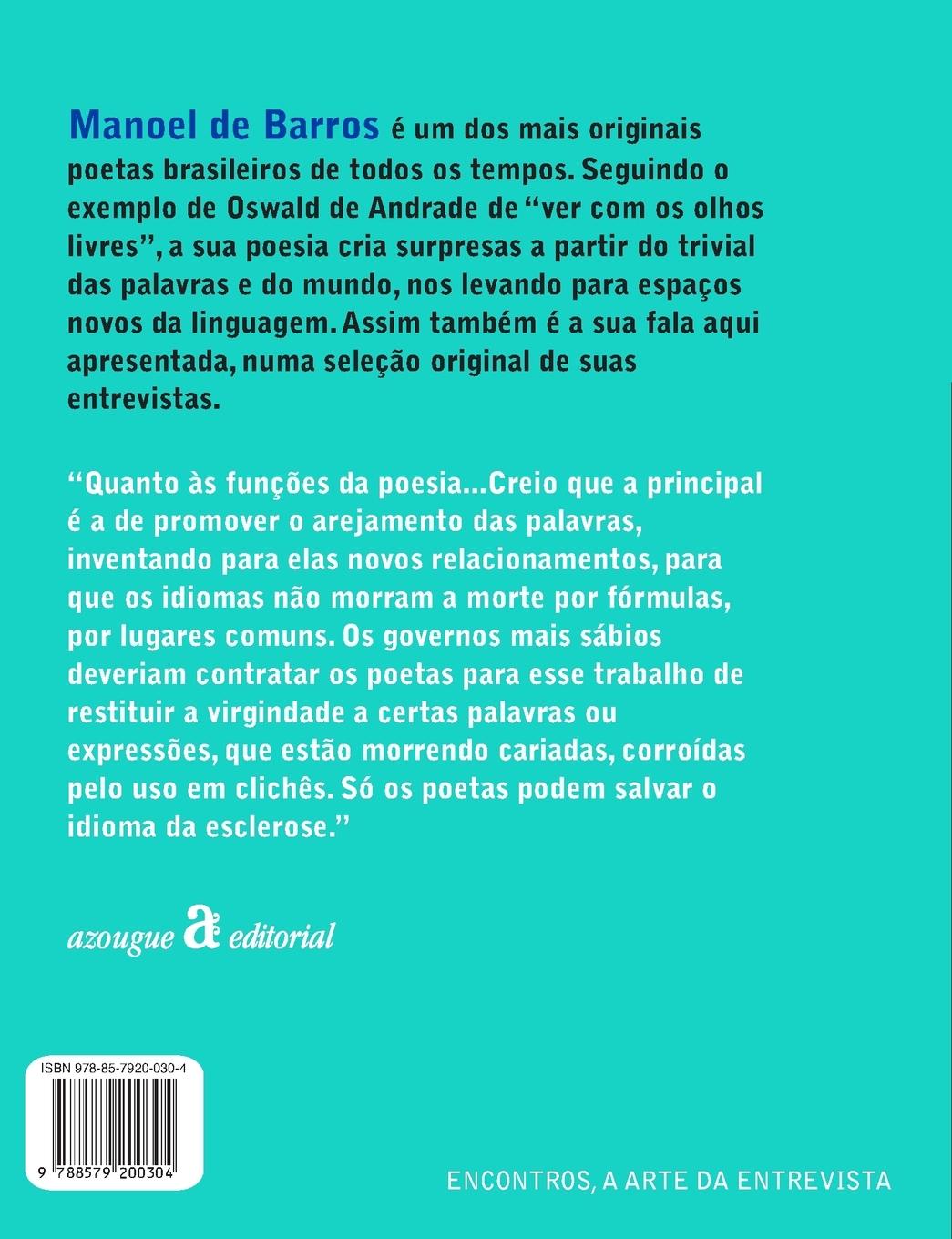 Rückseitencover Manoel de Barros - Encontros