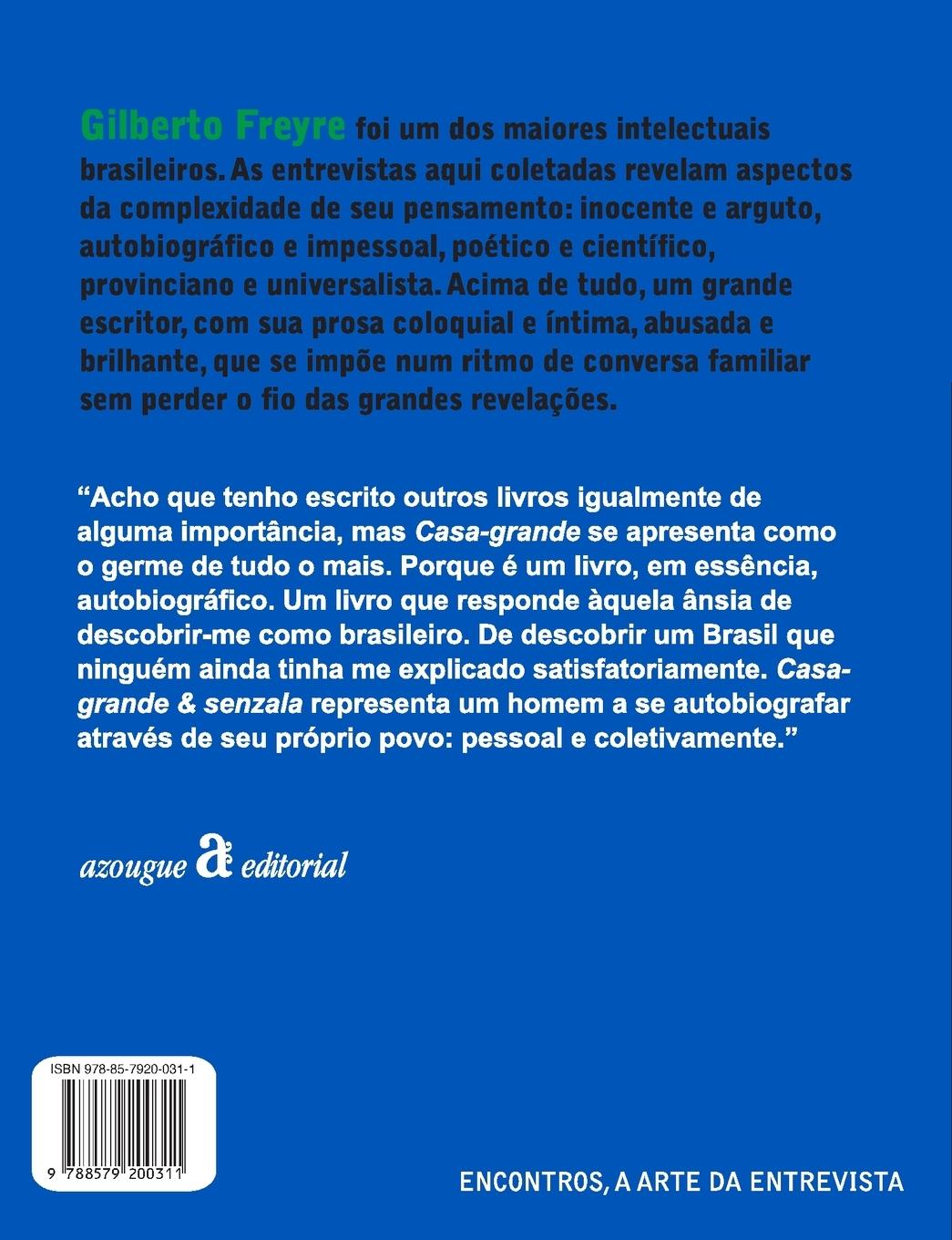 Rückseitencover Gilberto Freyre - Encontros